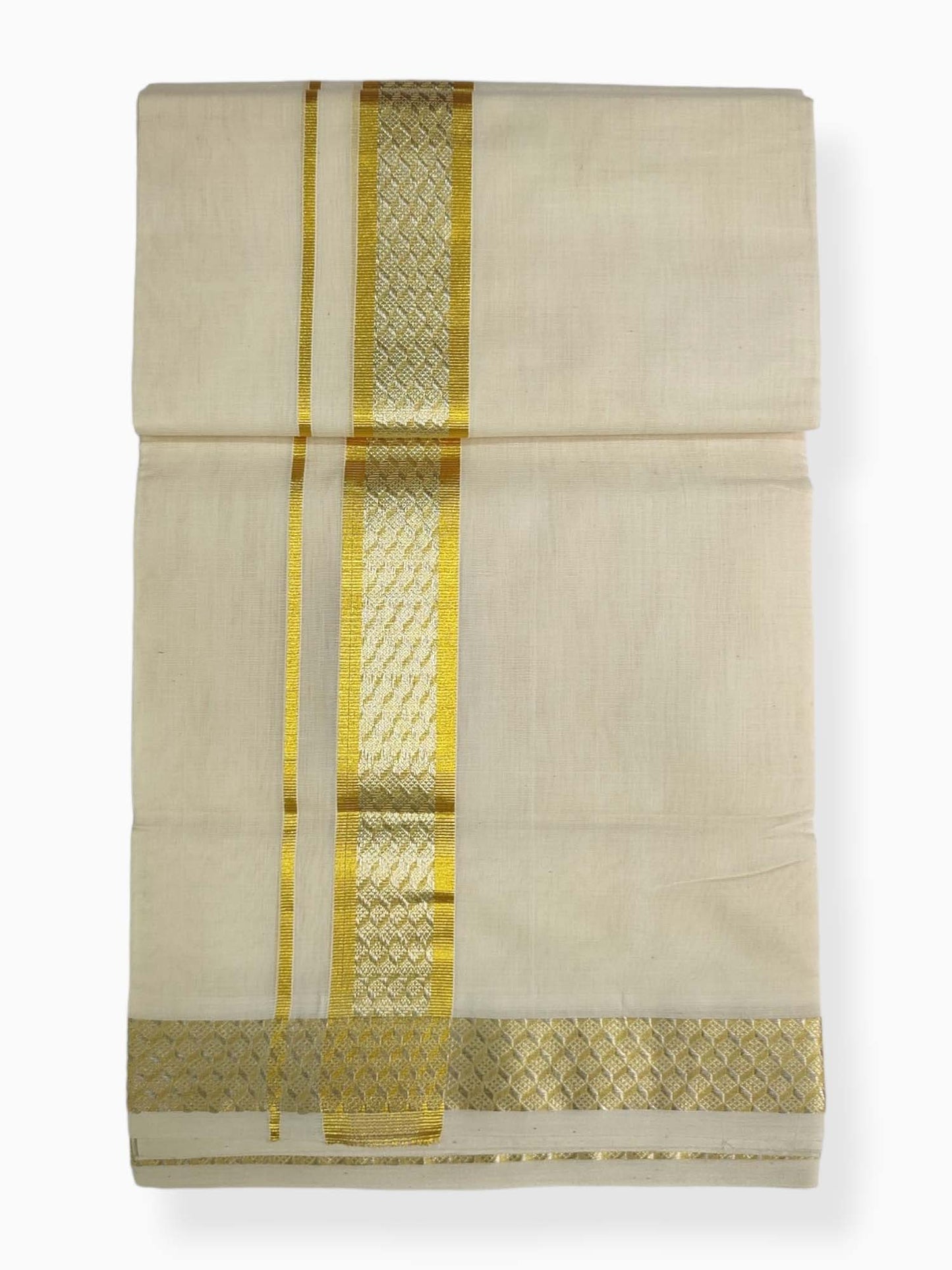 Premium Wedding Handloom Balaramapuram Unaakupaavu Kasavu Mundu for Men