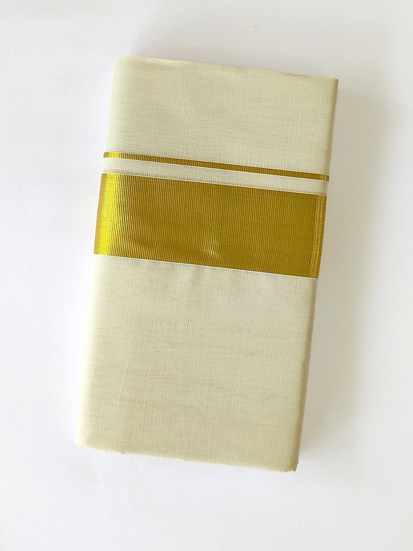 Premium Wedding Handloom Kasavu Mundu for Men