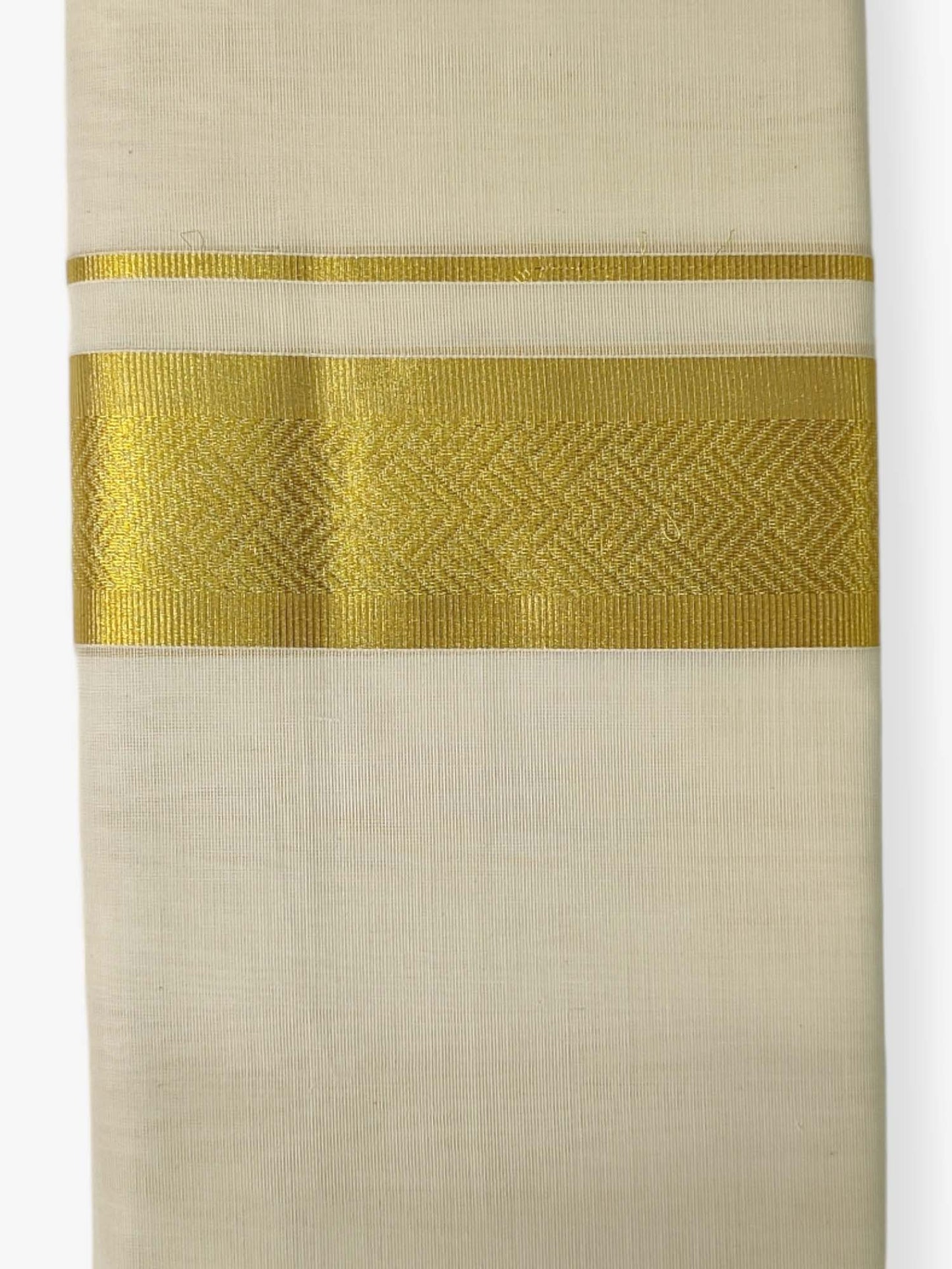 Premium Wedding Handloom Balaramapuram Unaakupaavu Kasavu Mundu for Men
