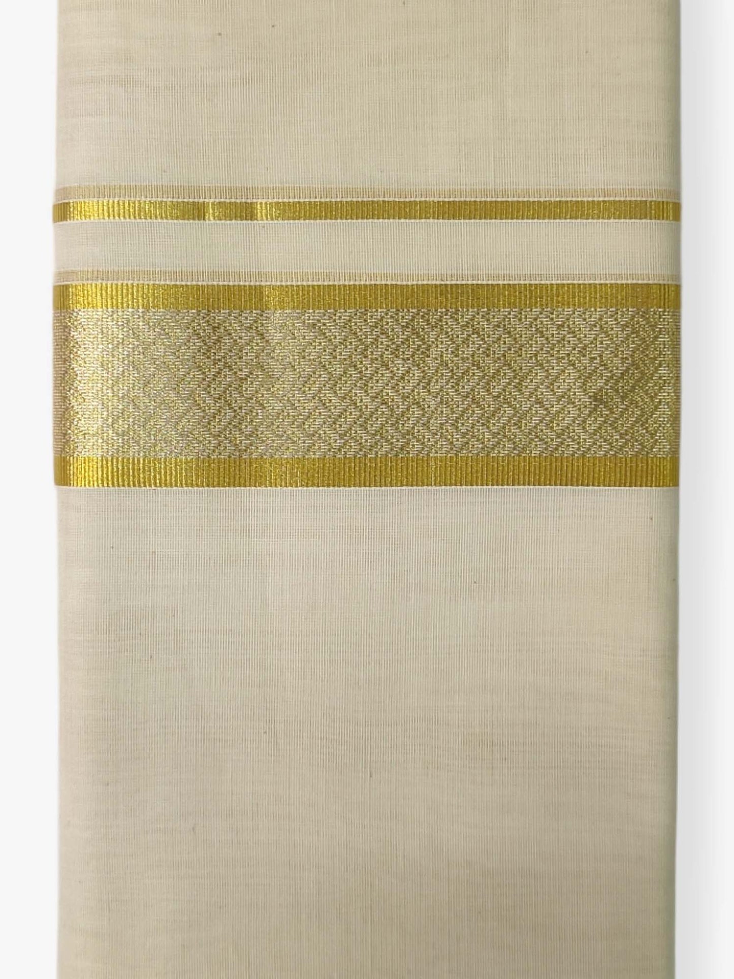 Premium Wedding Handloom Balaramapuram Unaakupaavu Kasavu Mundu for Men