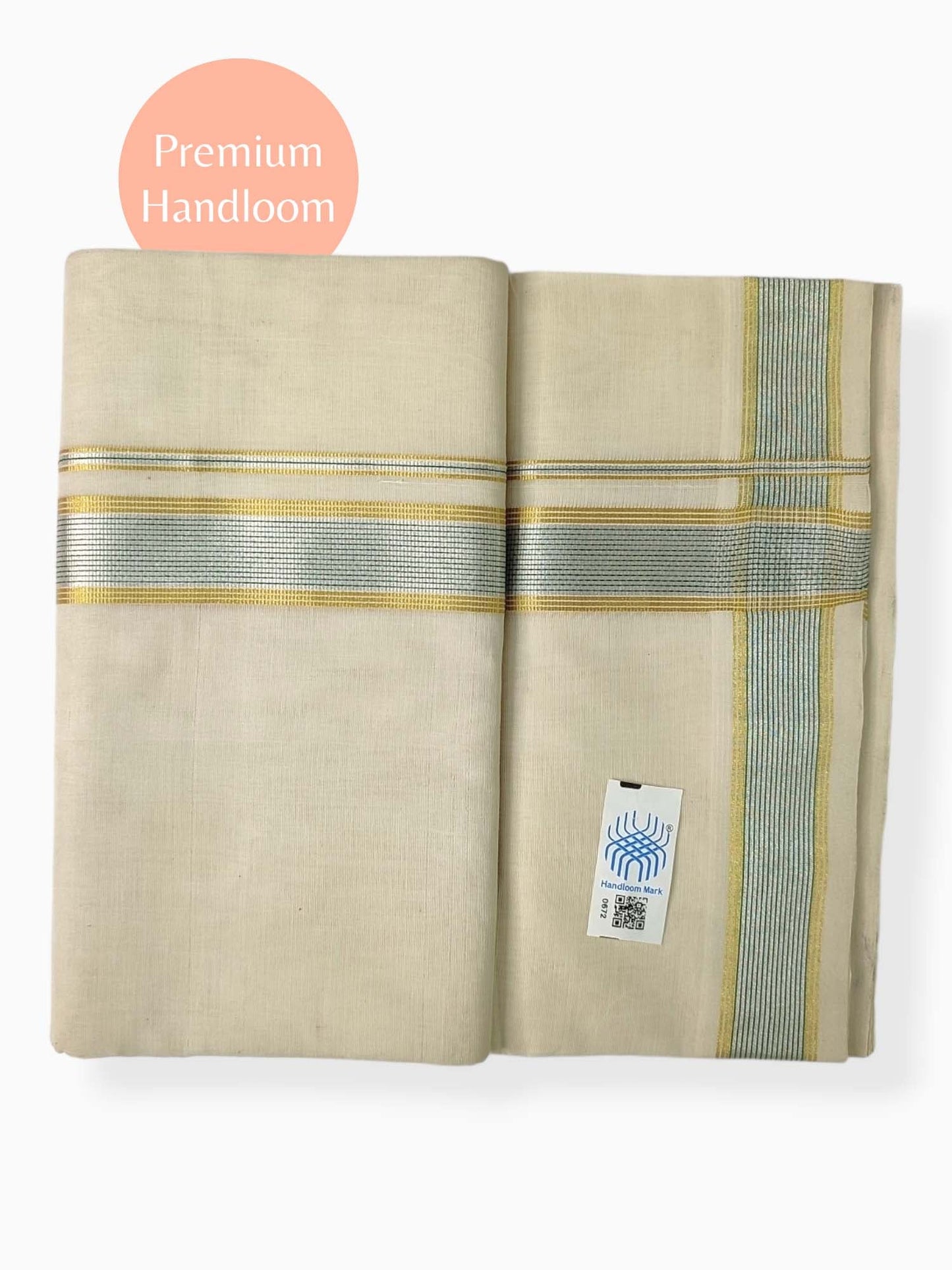 Premium Wedding Handloom Balaramapuram Unaakupaavu Kasavu Mundu for Men