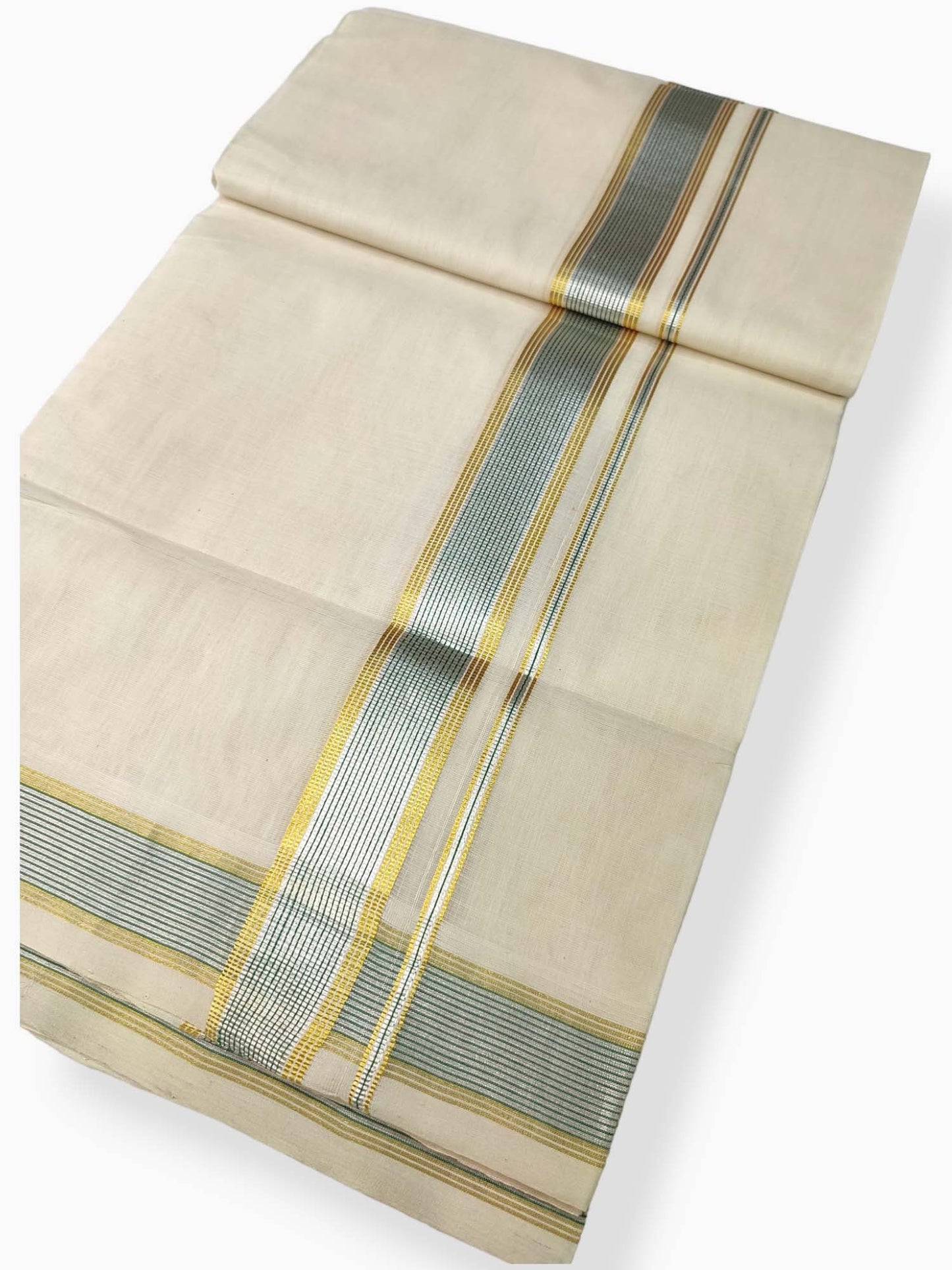 Premium Wedding Handloom Balaramapuram Unaakupaavu Kasavu Mundu for Men