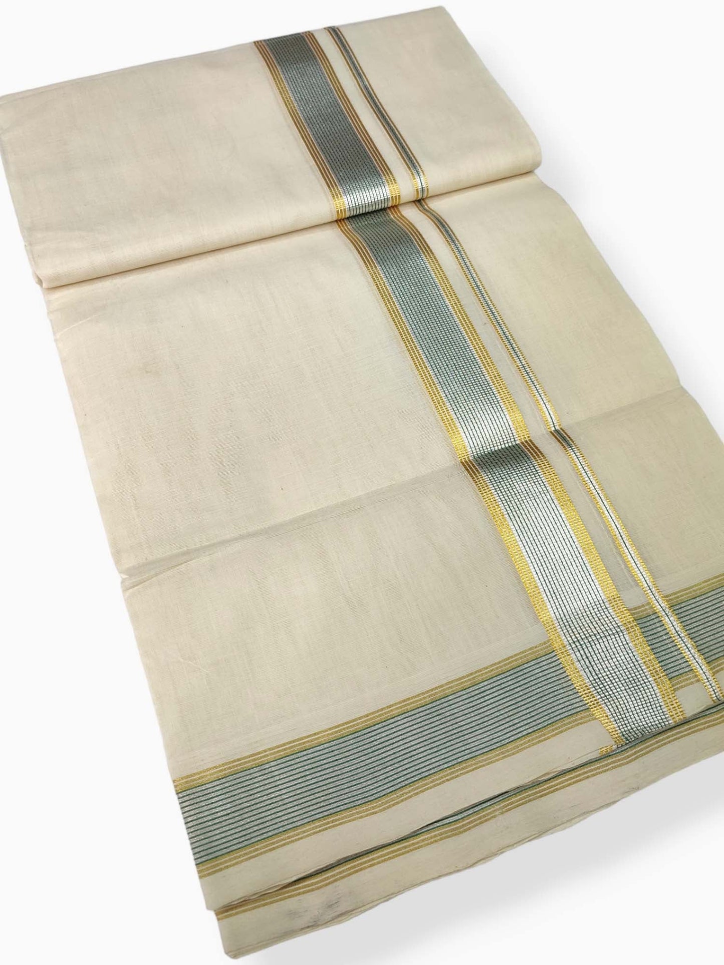 Premium Wedding Handloom Balaramapuram Unaakupaavu Kasavu Mundu for Men