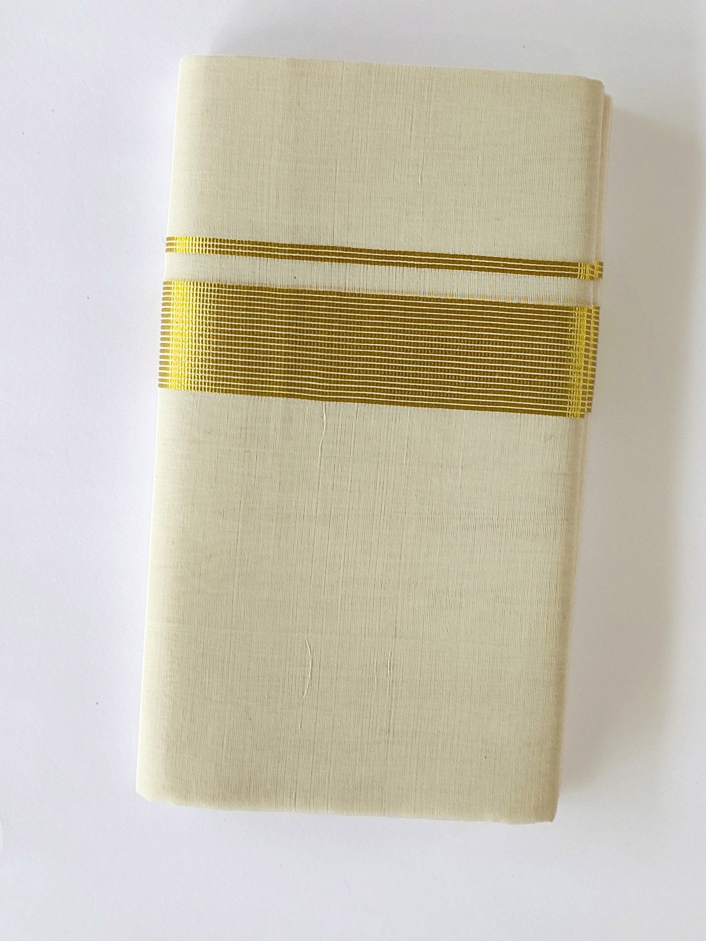 Premium Wedding Handloom Kasavu Mundu for Men