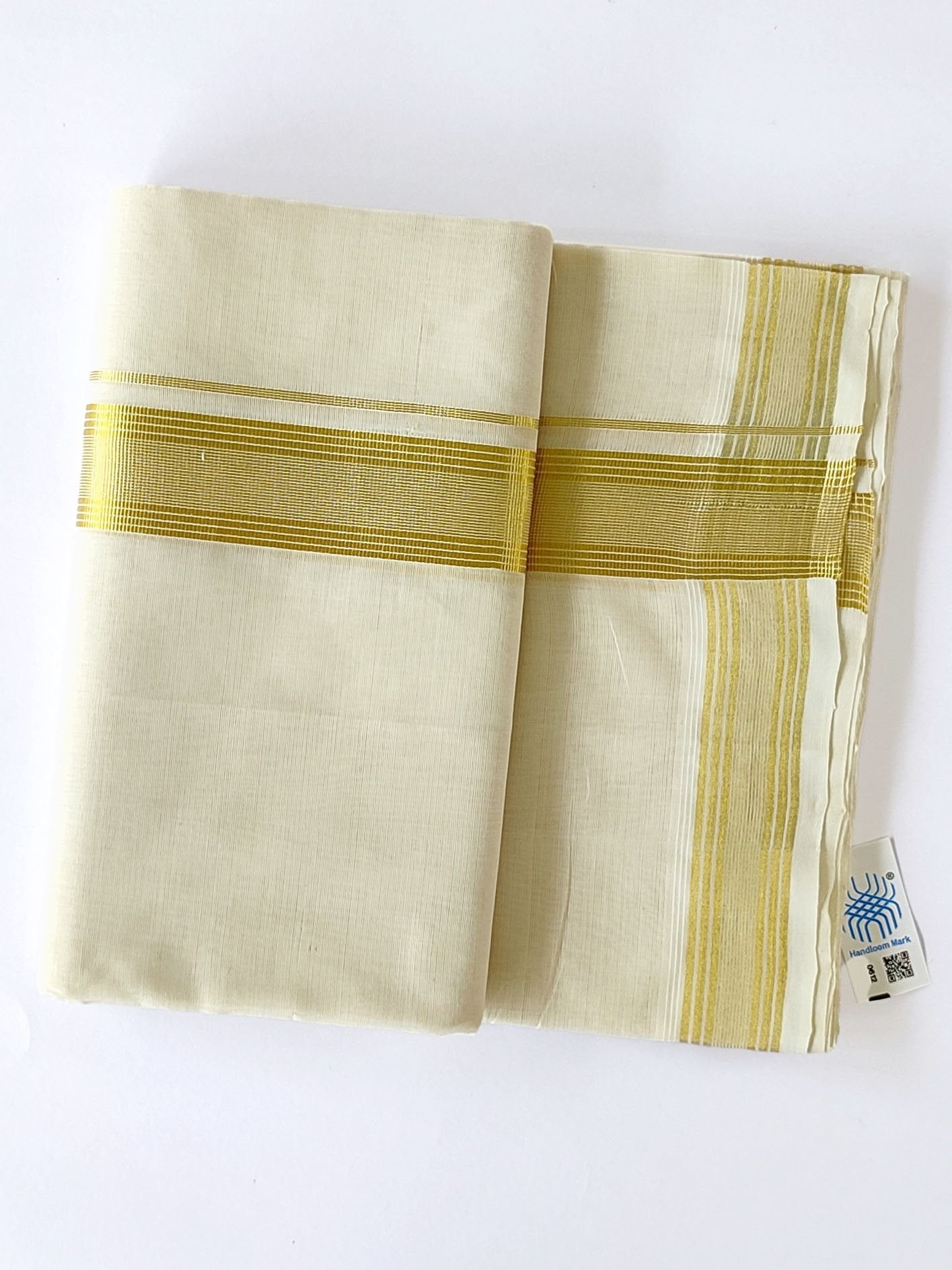 Premium Wedding Handloom Kasavu Mundu for Men