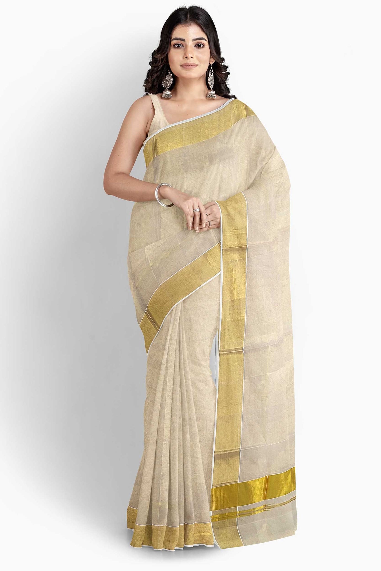 Kuthampully Handloom Kasavu Saree