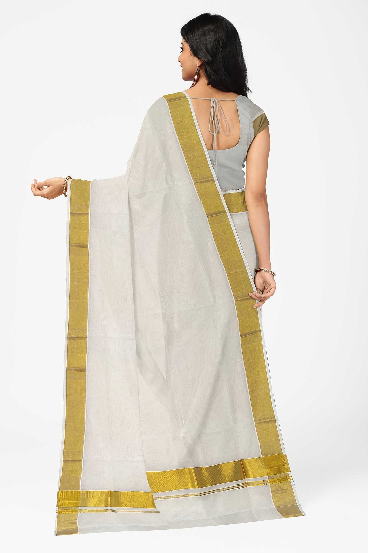 Kuthampully Handloom Kasavu Saree