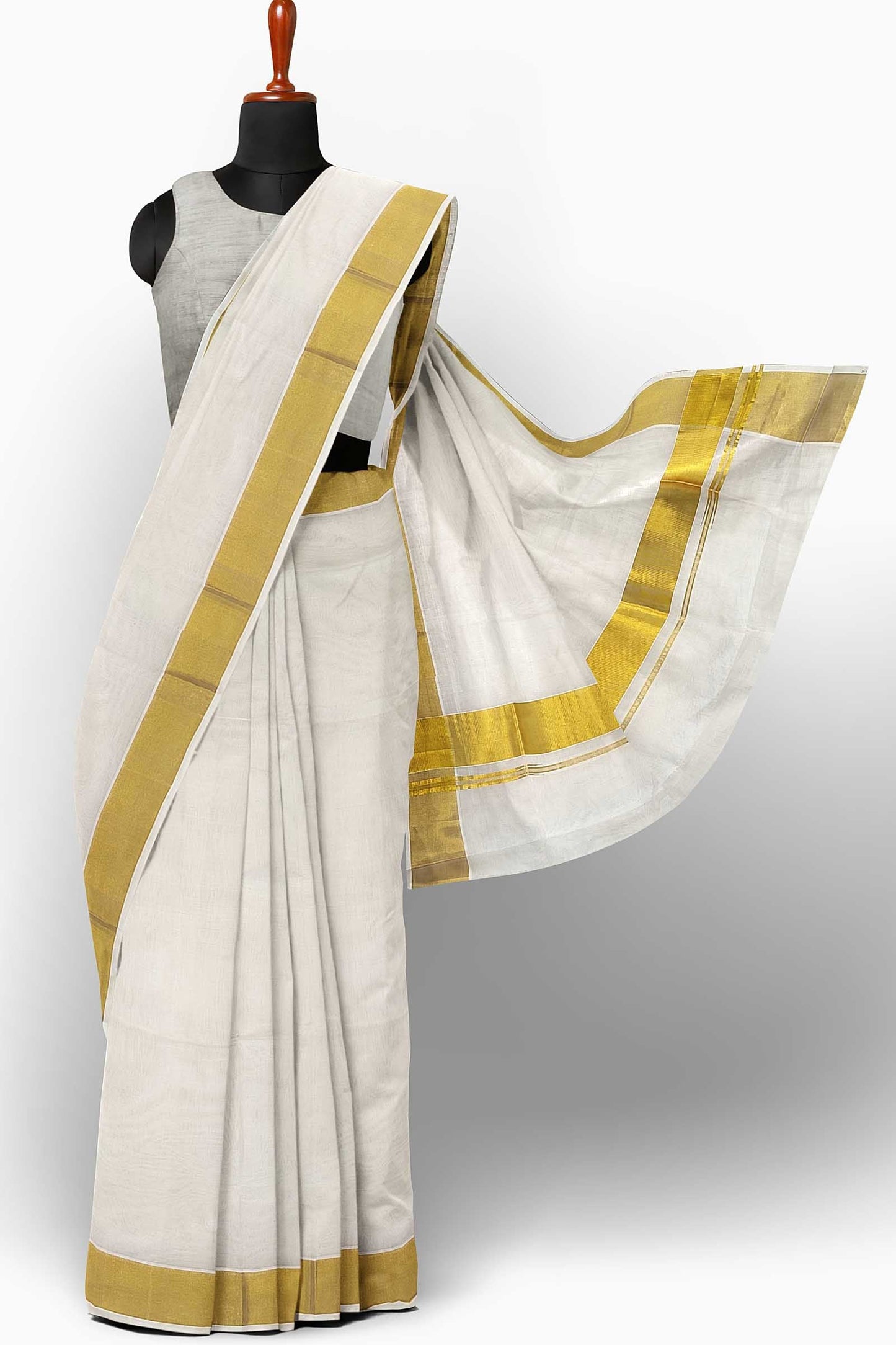 Kuthampully Handloom Kasavu Saree