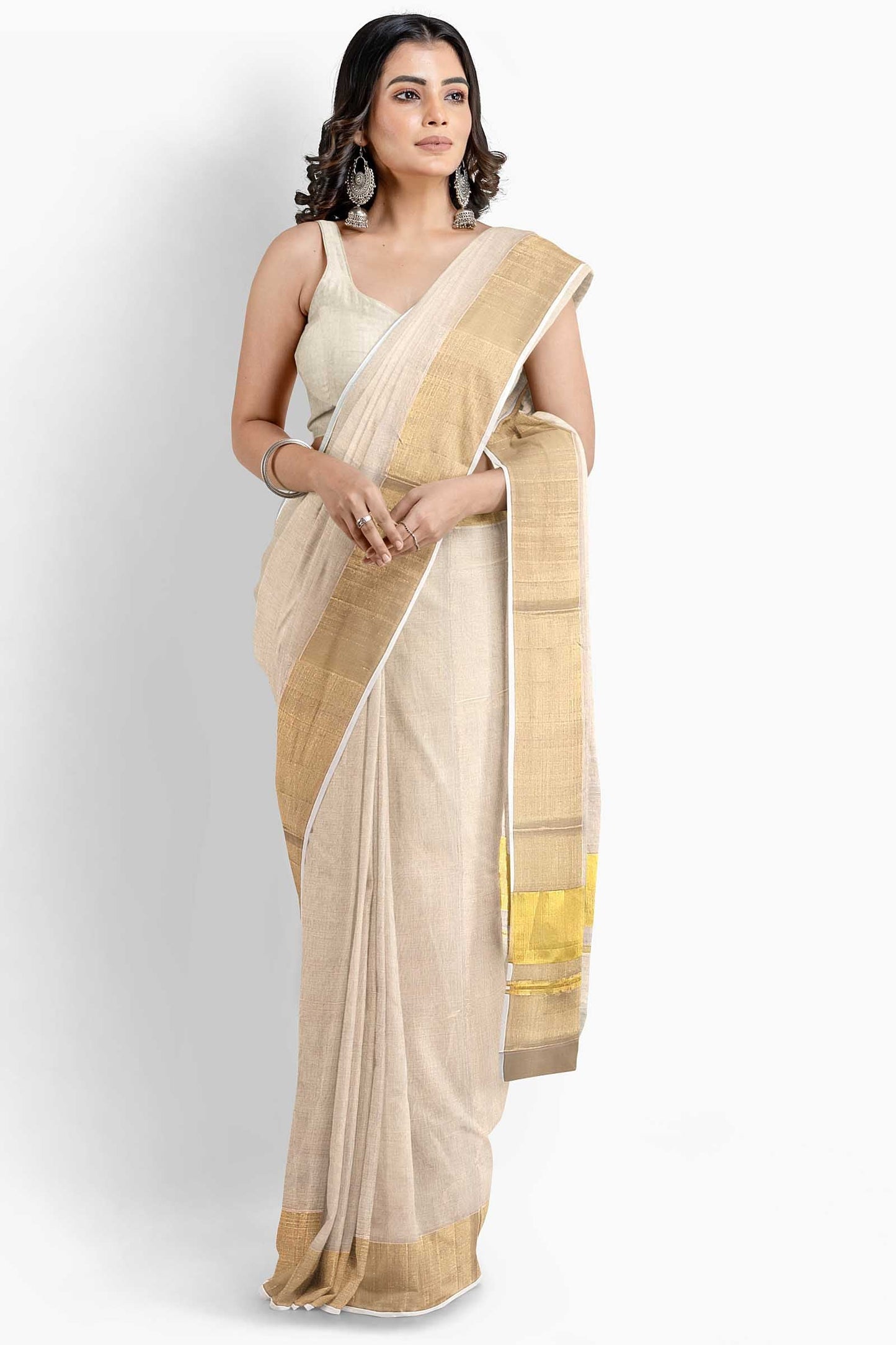 Kuthampully Handloom Kasavu Saree
