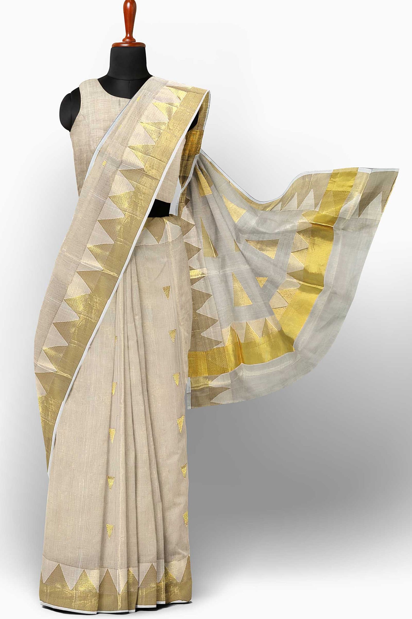 Kuthampully Handloom Kasavu Saree