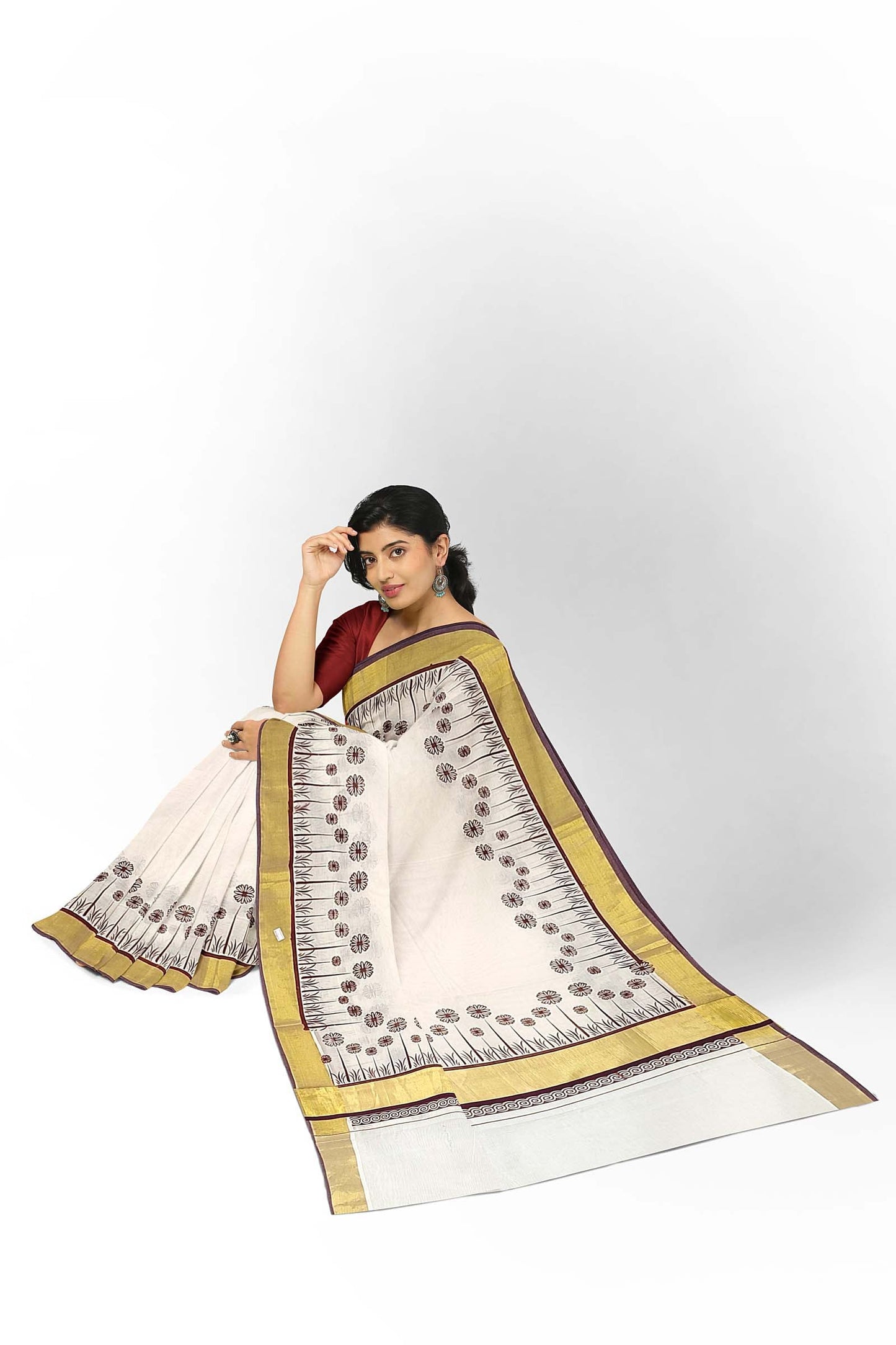 Kerala Printed Saree for Women