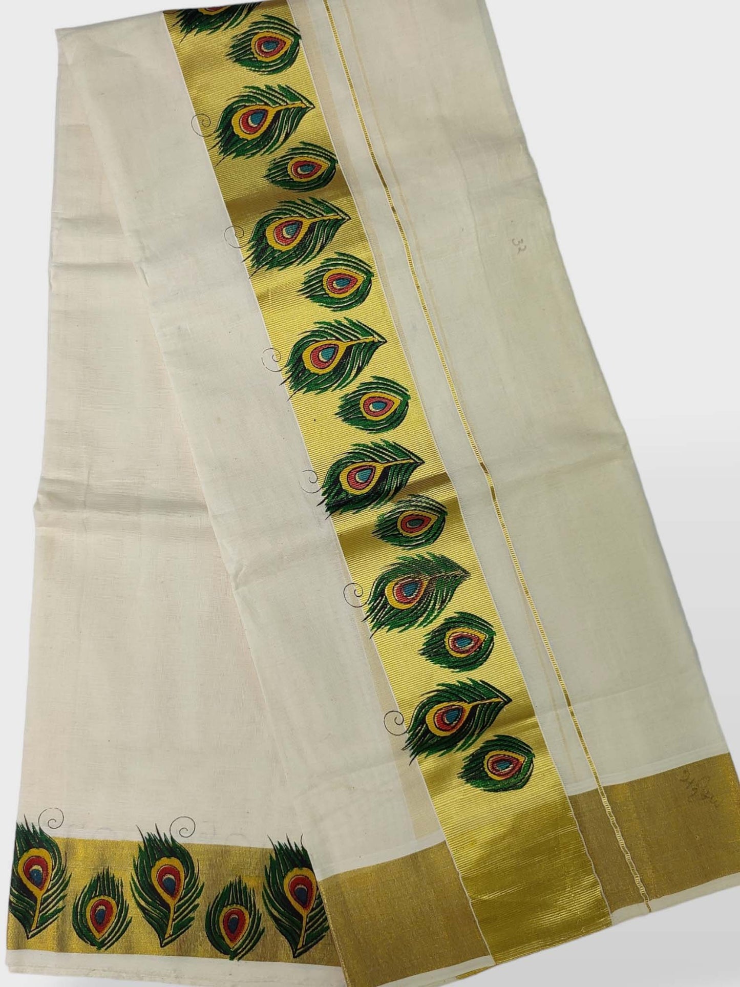 Kerala Single Printed Set Mundu Neriyathum