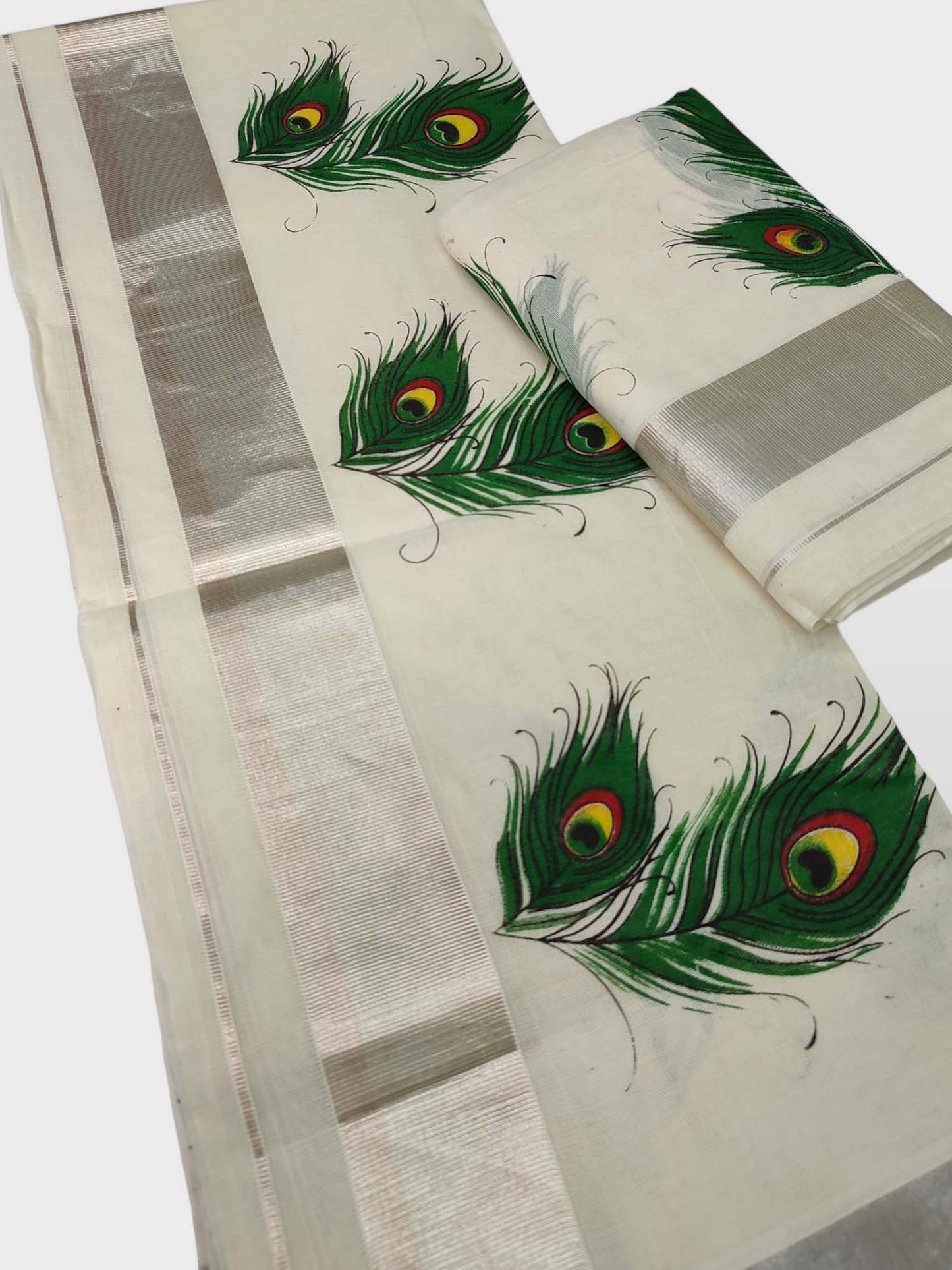Kerala Single Printed Set Mundu Neriyathum