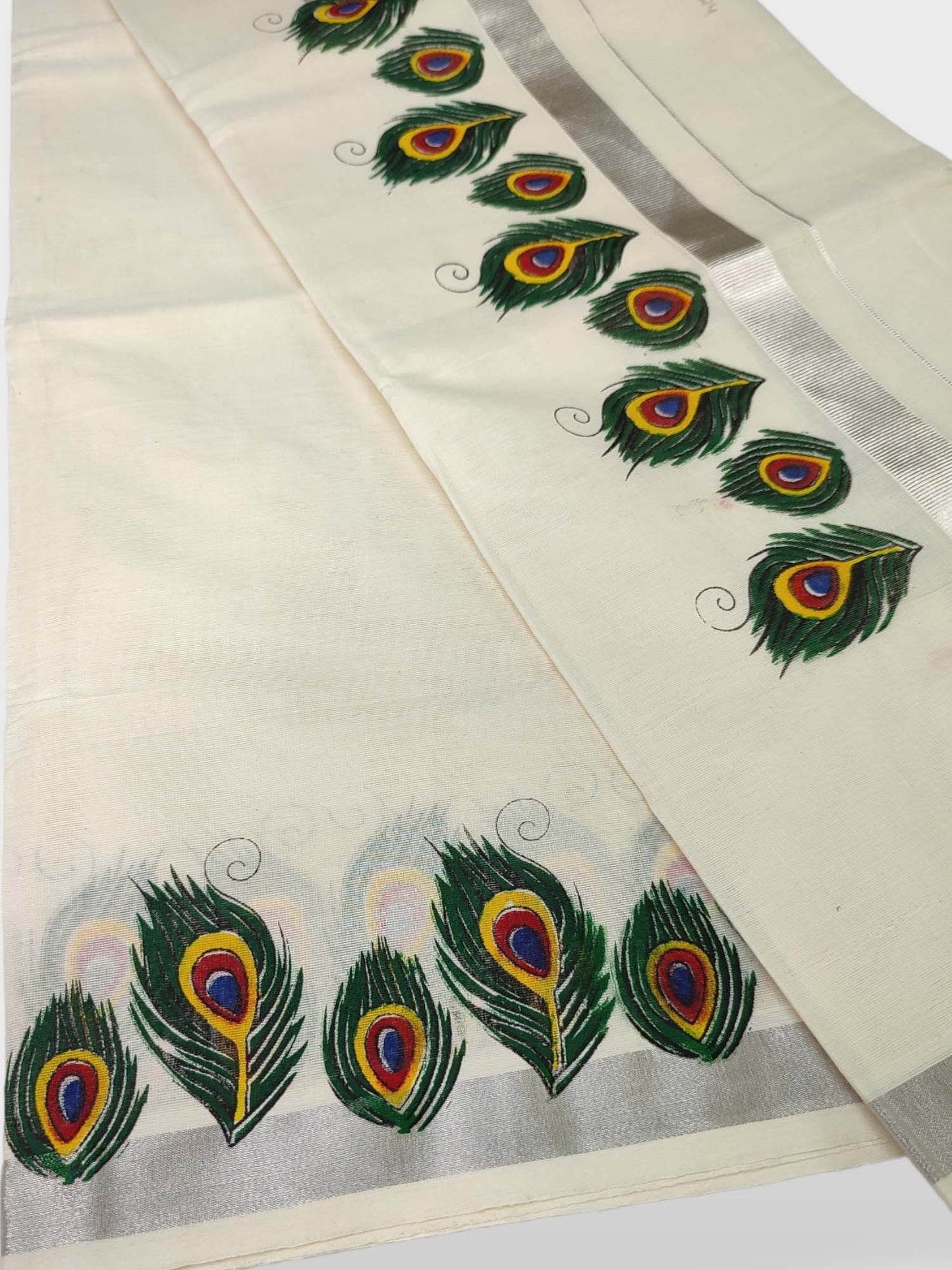 Kerala Single Printed Set Mundu Neriyathum