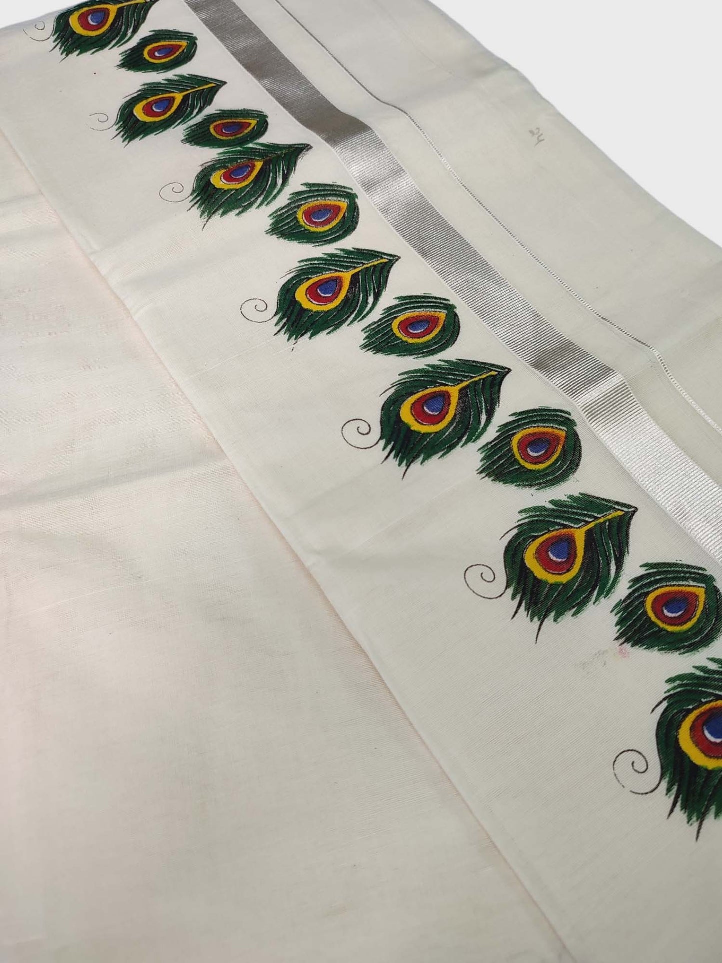 Kerala Single Printed Set Mundu Neriyathum