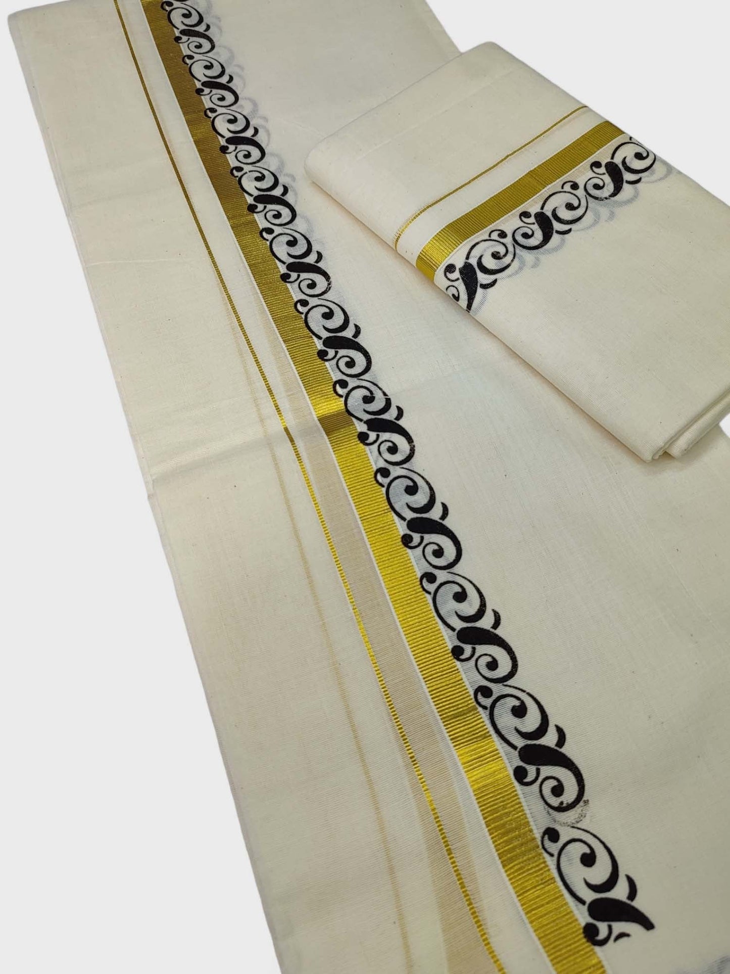 Kerala Single Printed Set Mundu Neriyathum