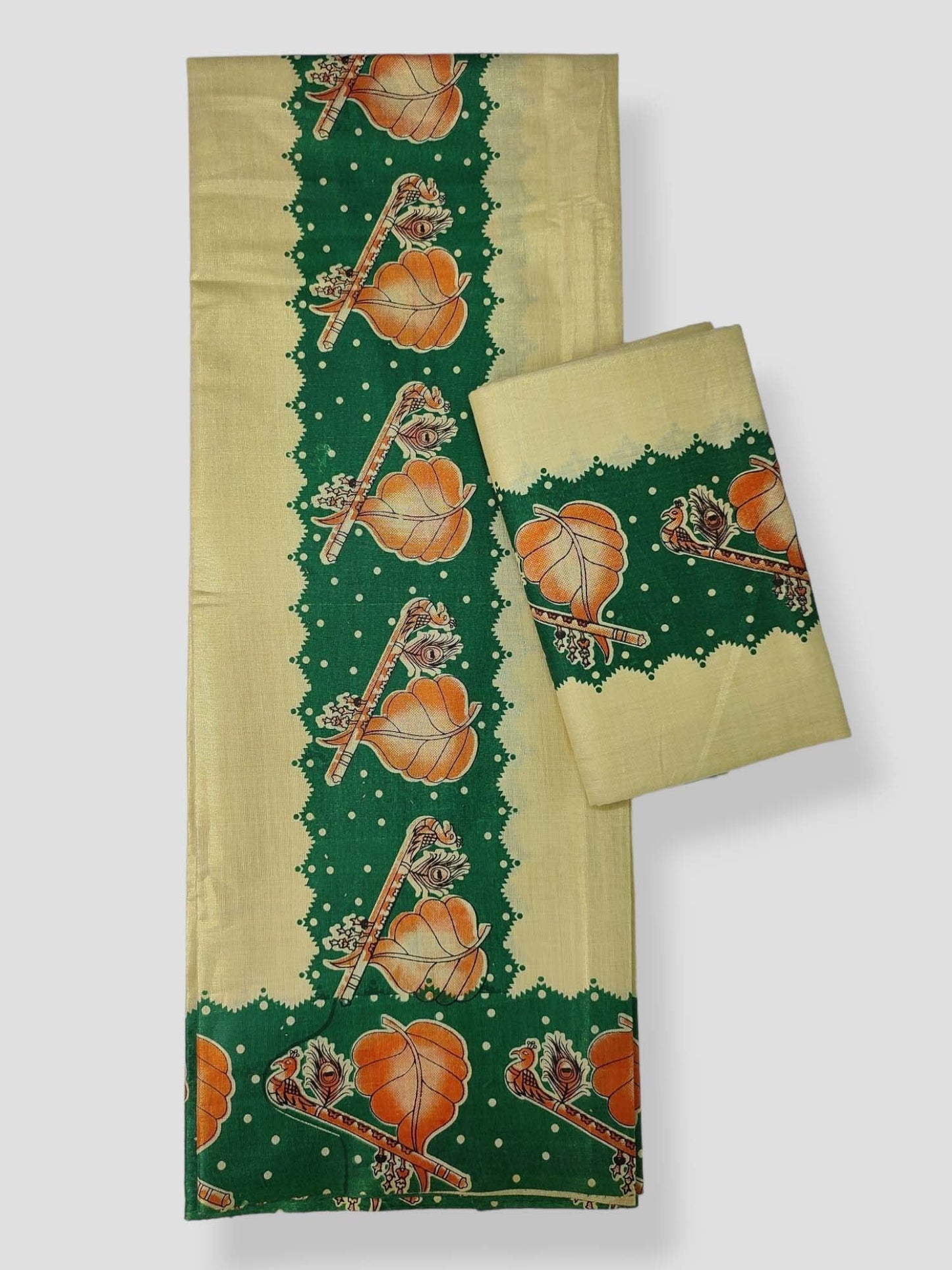 Kerala Single Printed Set Mundu Neriyathum