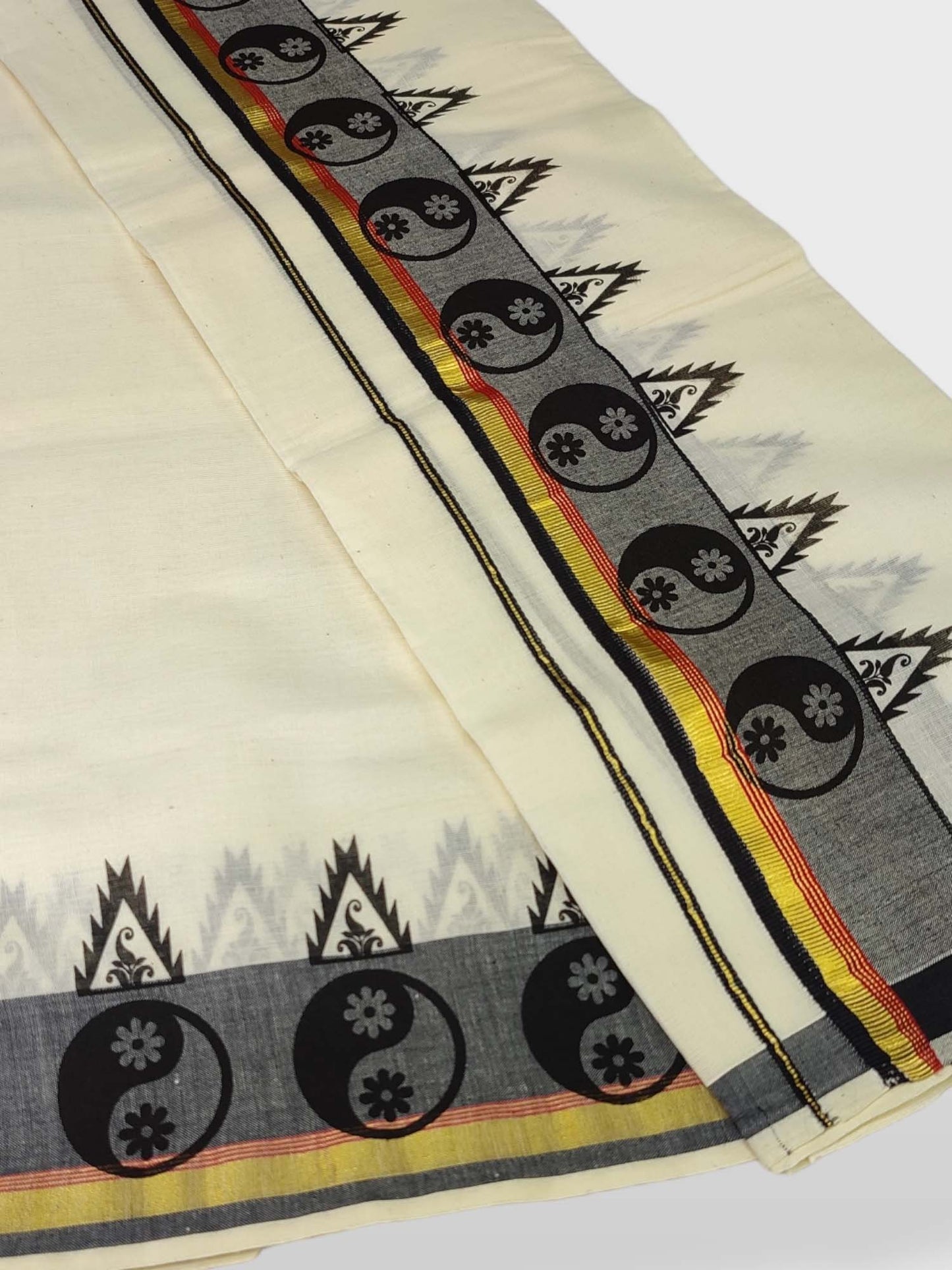 Kerala Single Printed Set Mundu Neriyathum