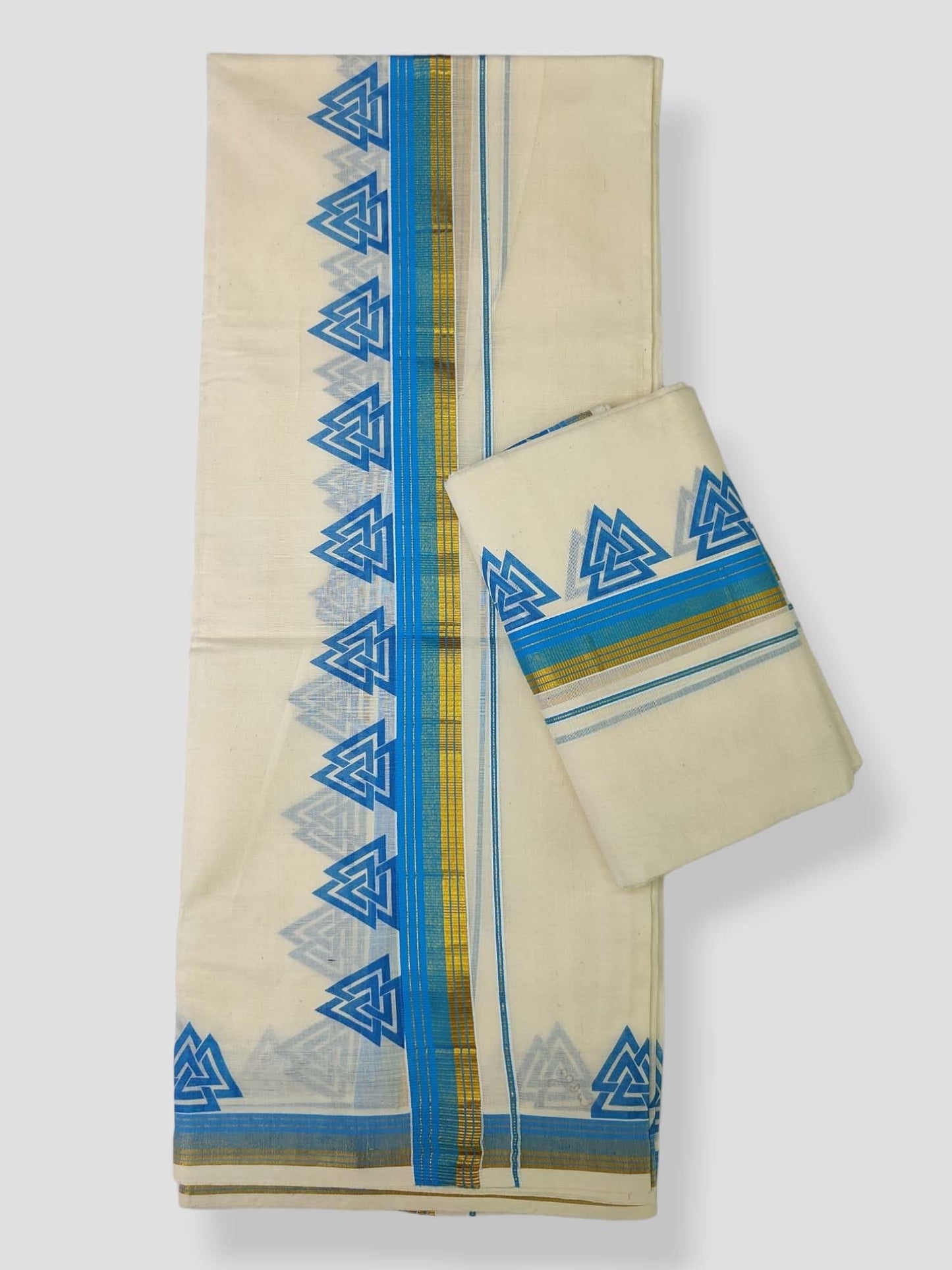 Kerala Single Printed Set Mundu Neriyathum