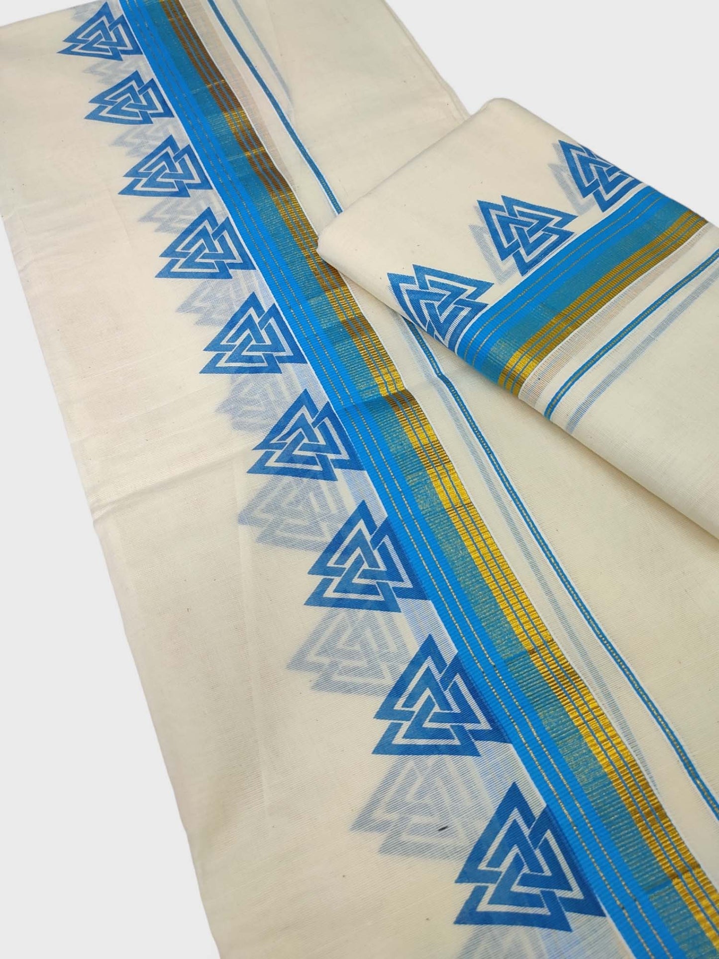 Kerala Single Printed Set Mundu Neriyathum