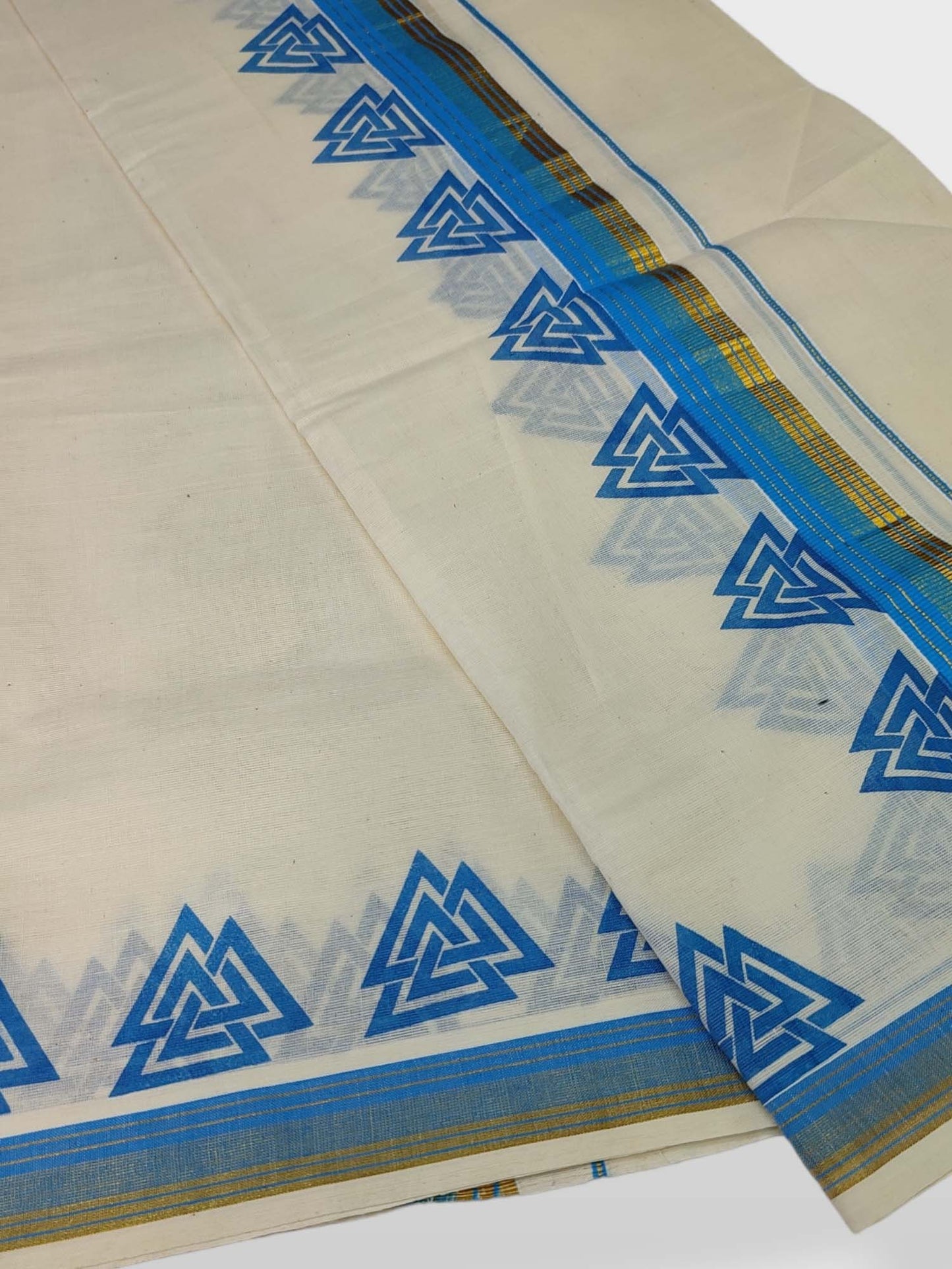Kerala Single Printed Set Mundu Neriyathum