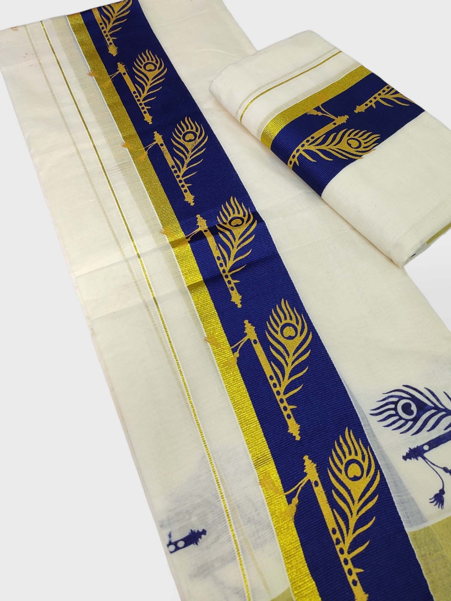 Kerala Single Printed Set Mundu Neriyathum