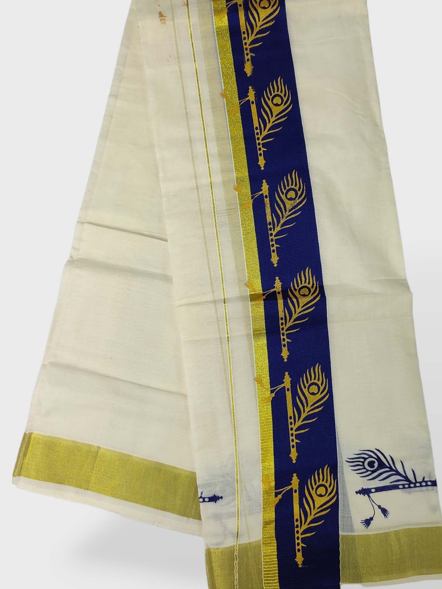 Kerala Single Printed Set Mundu Neriyathum