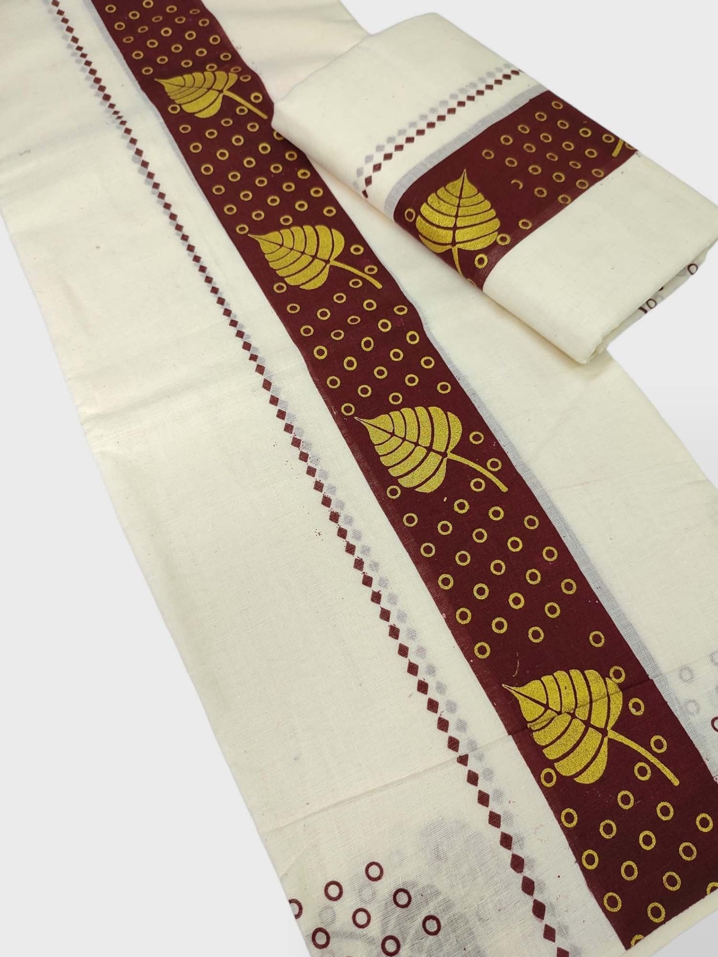 Kerala Single Printed Set Mundu Neriyathum