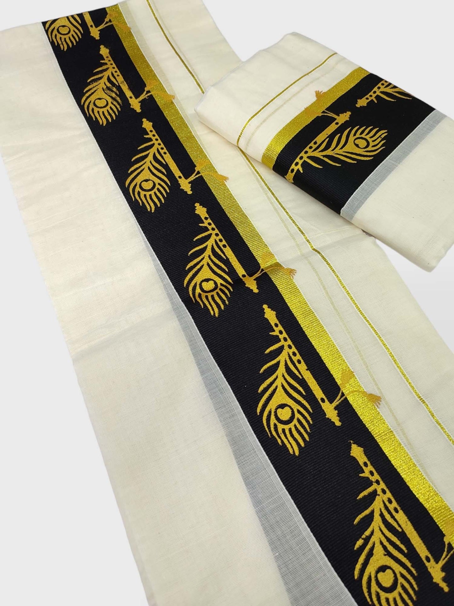 Kerala Single Printed Set Mundu Neriyathum
