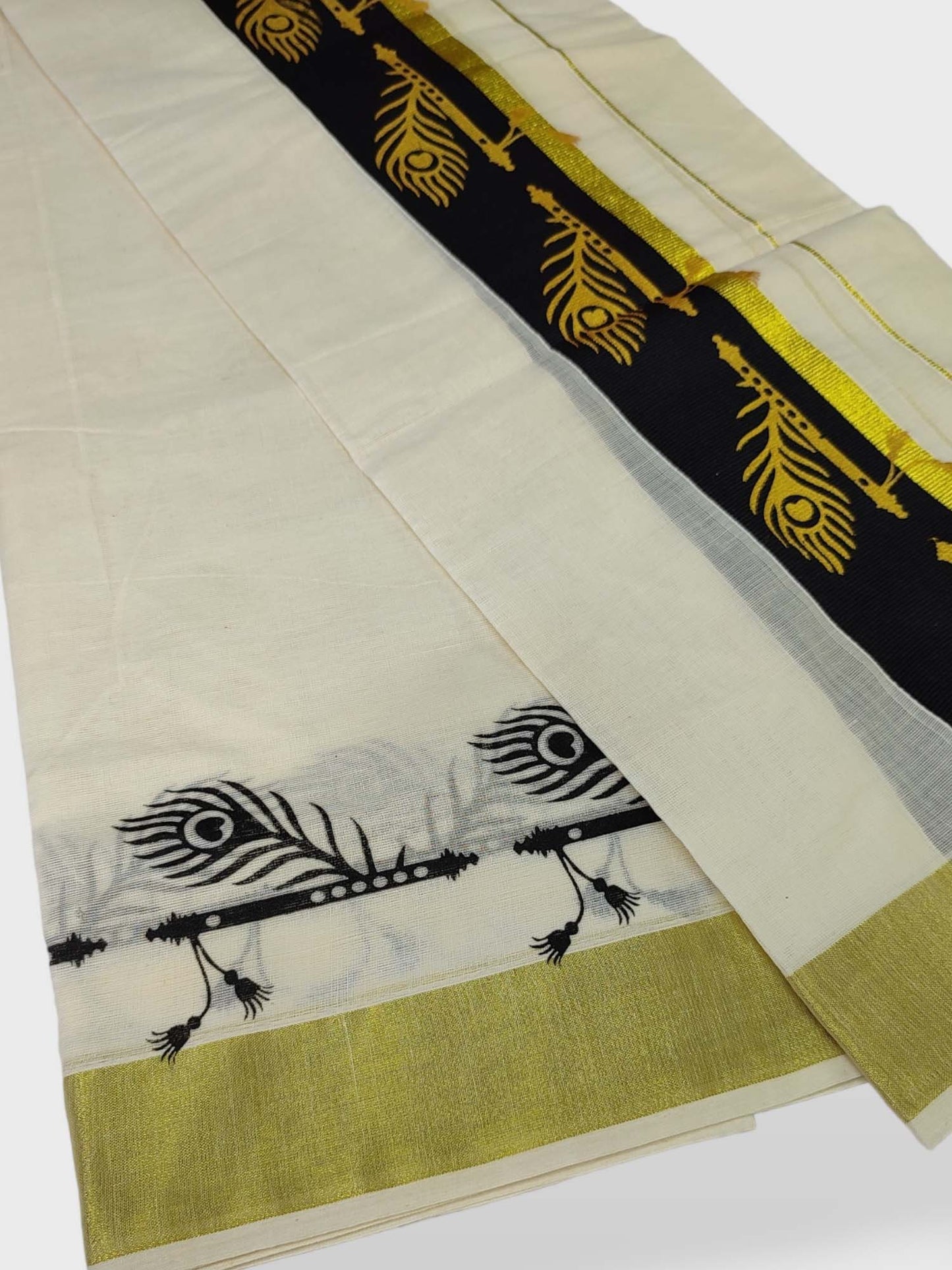 Kerala Single Printed Set Mundu Neriyathum