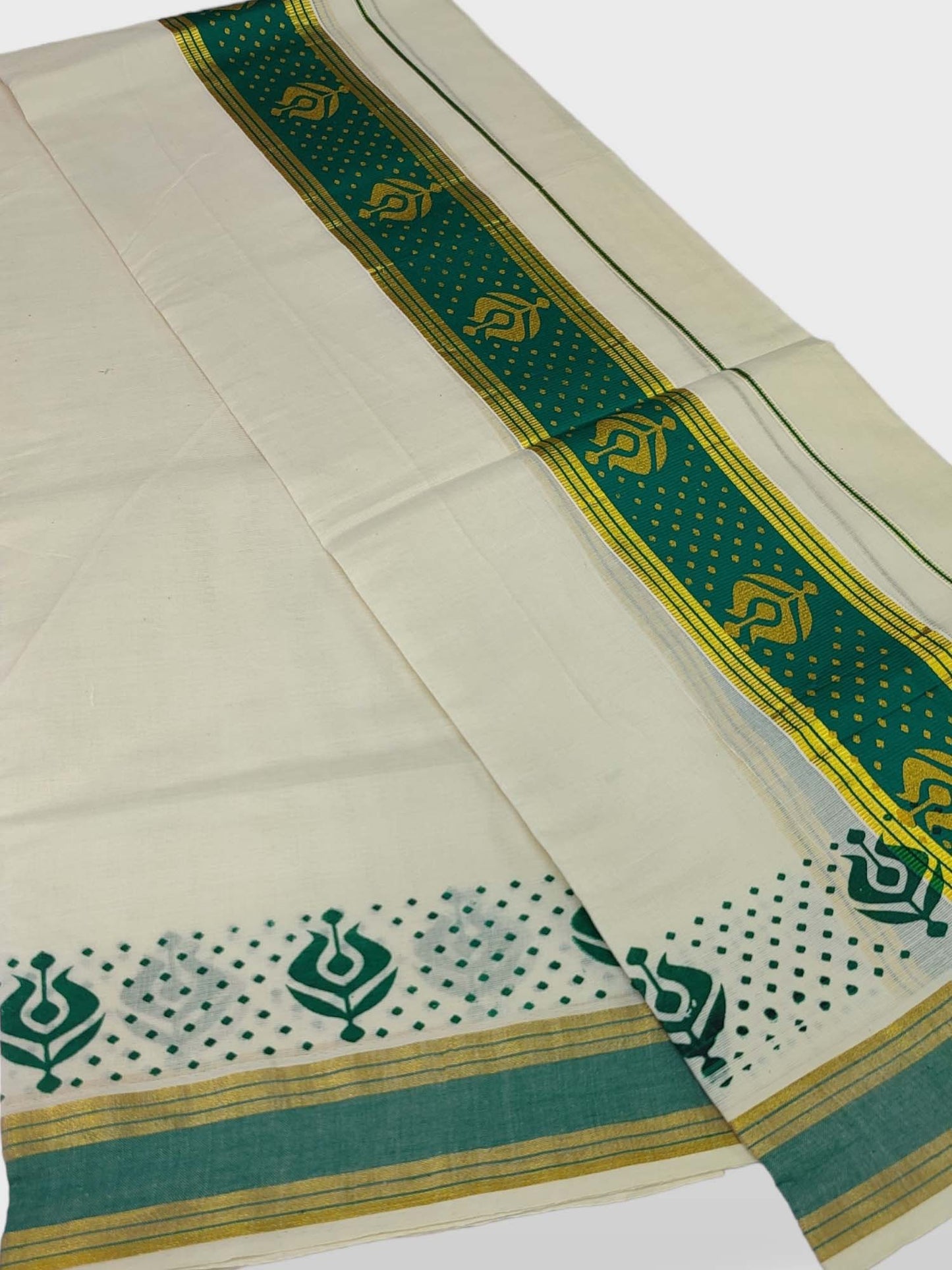 Kerala Single Printed Set Mundu Neriyathum