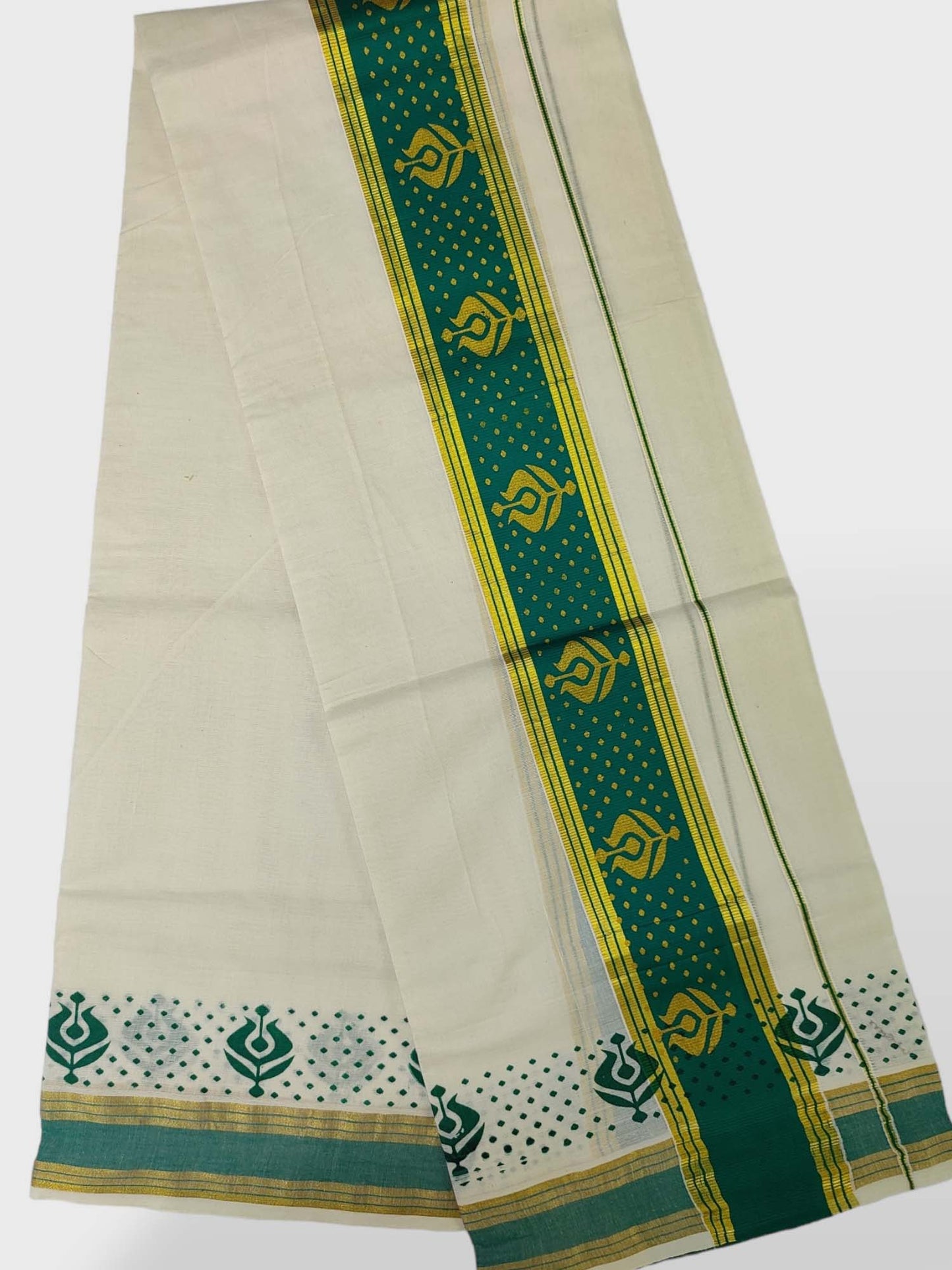 Kerala Single Printed Set Mundu Neriyathum