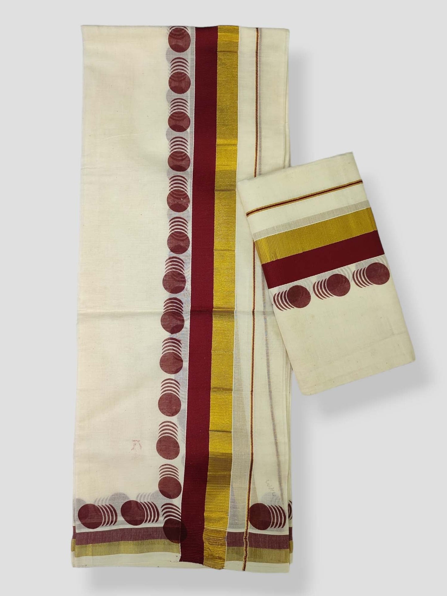 Kerala Single Printed Set Mundu Neriyathum