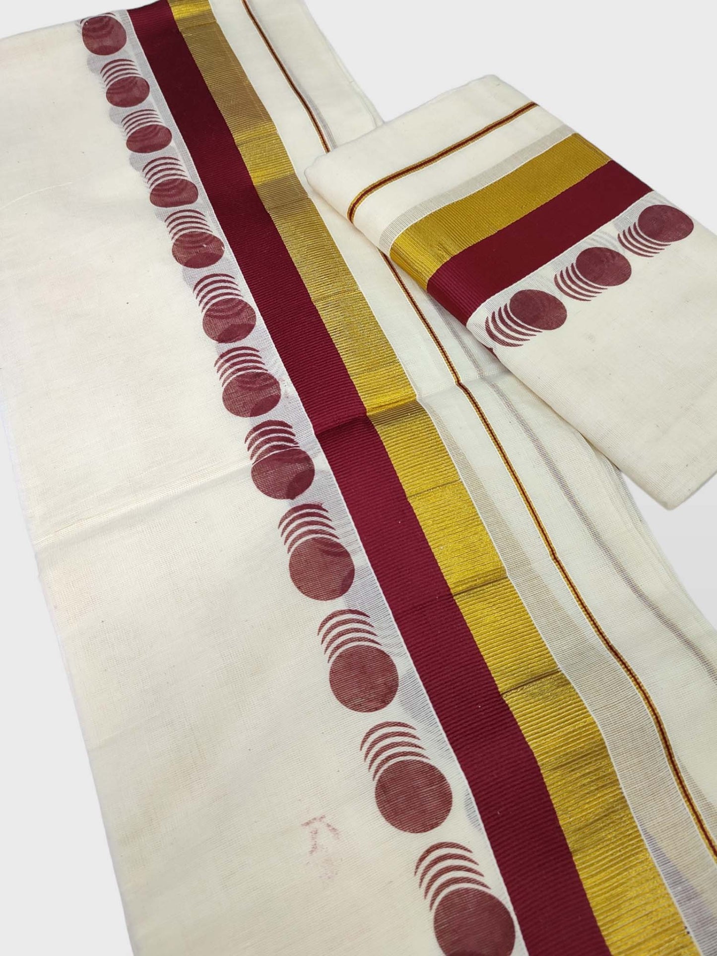 Kerala Single Printed Set Mundu Neriyathum