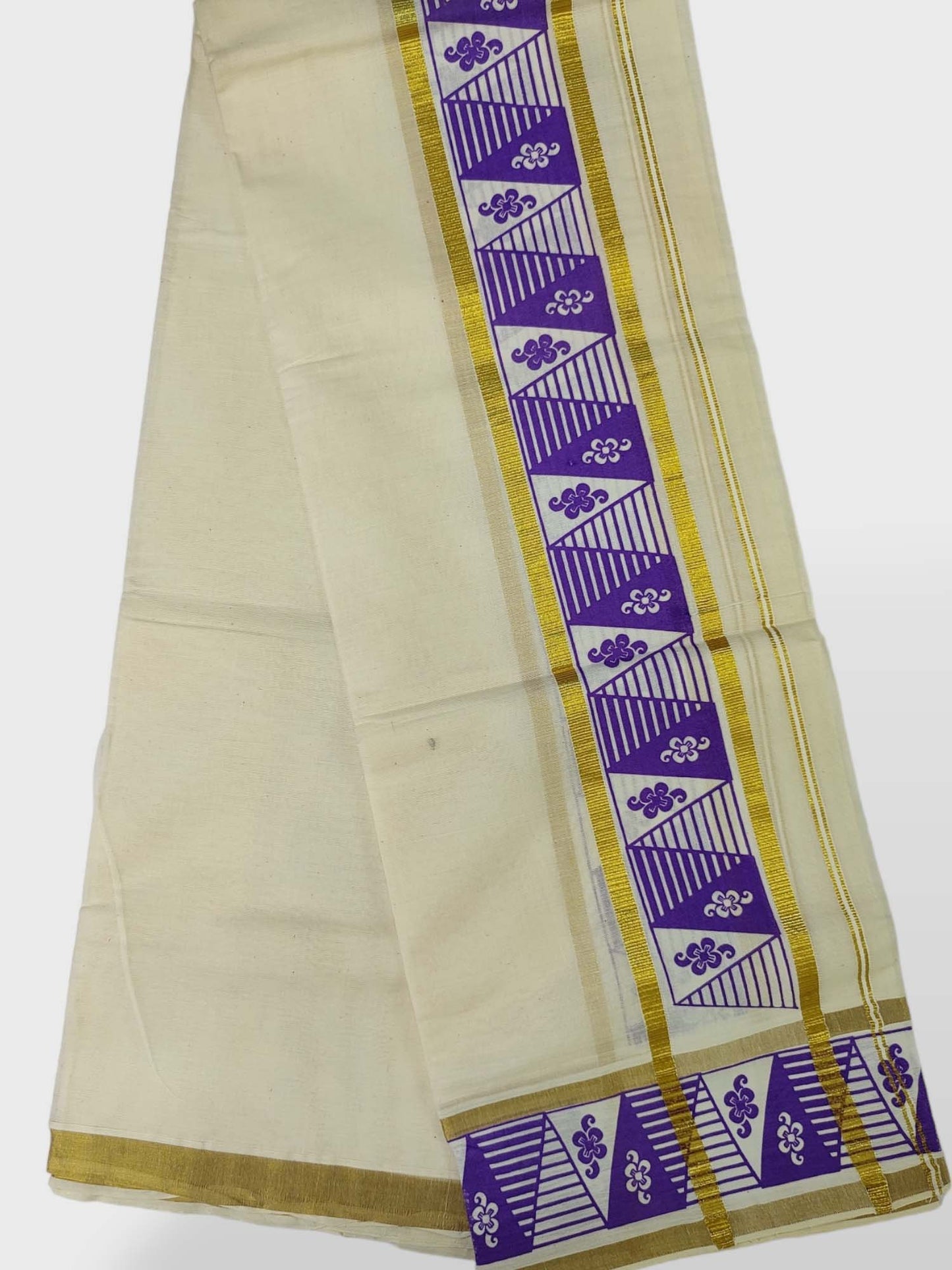 Kerala Single Printed Set Mundu Neriyathum