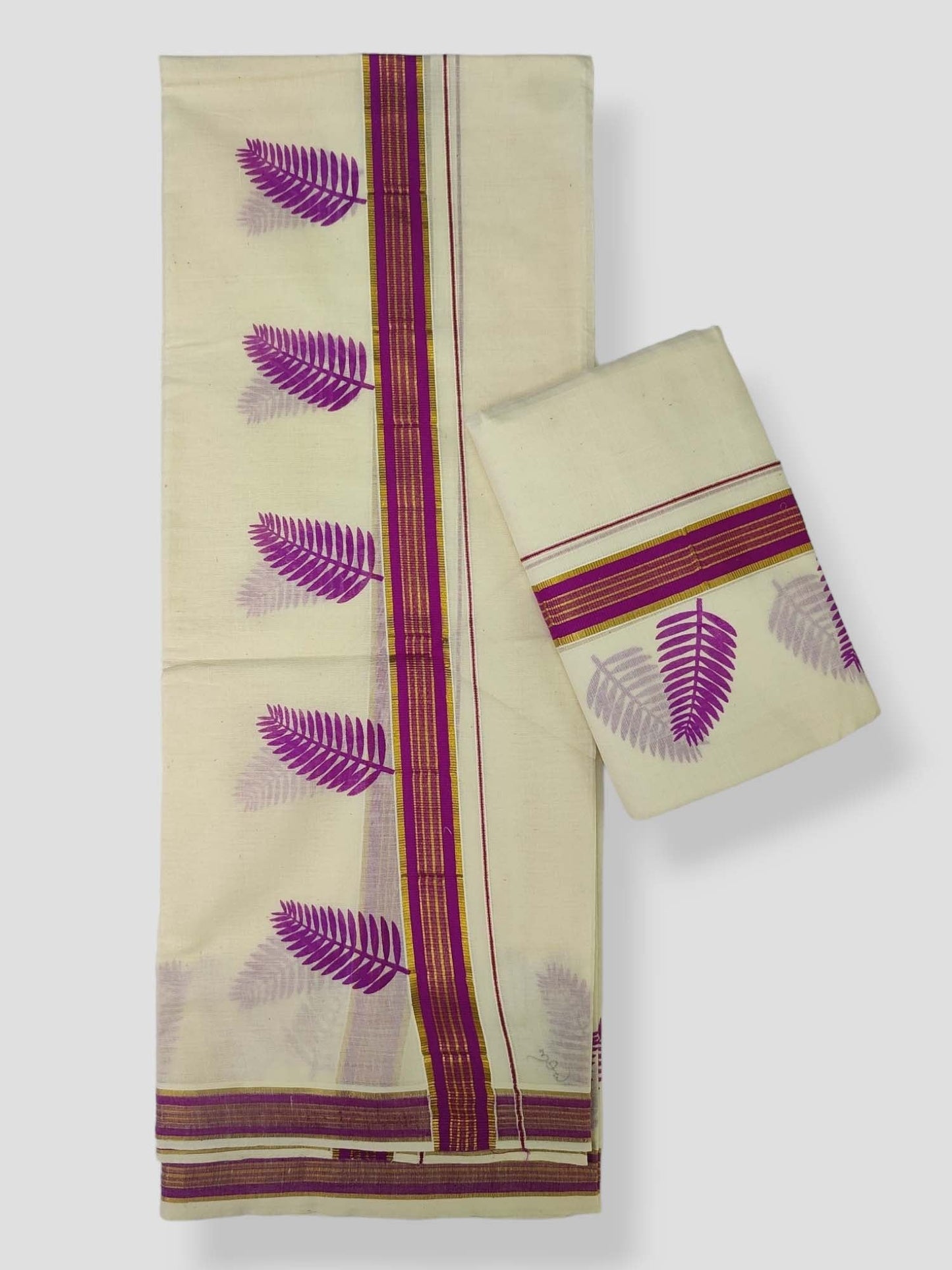 Kerala Single Printed Set Mundu Neriyathum