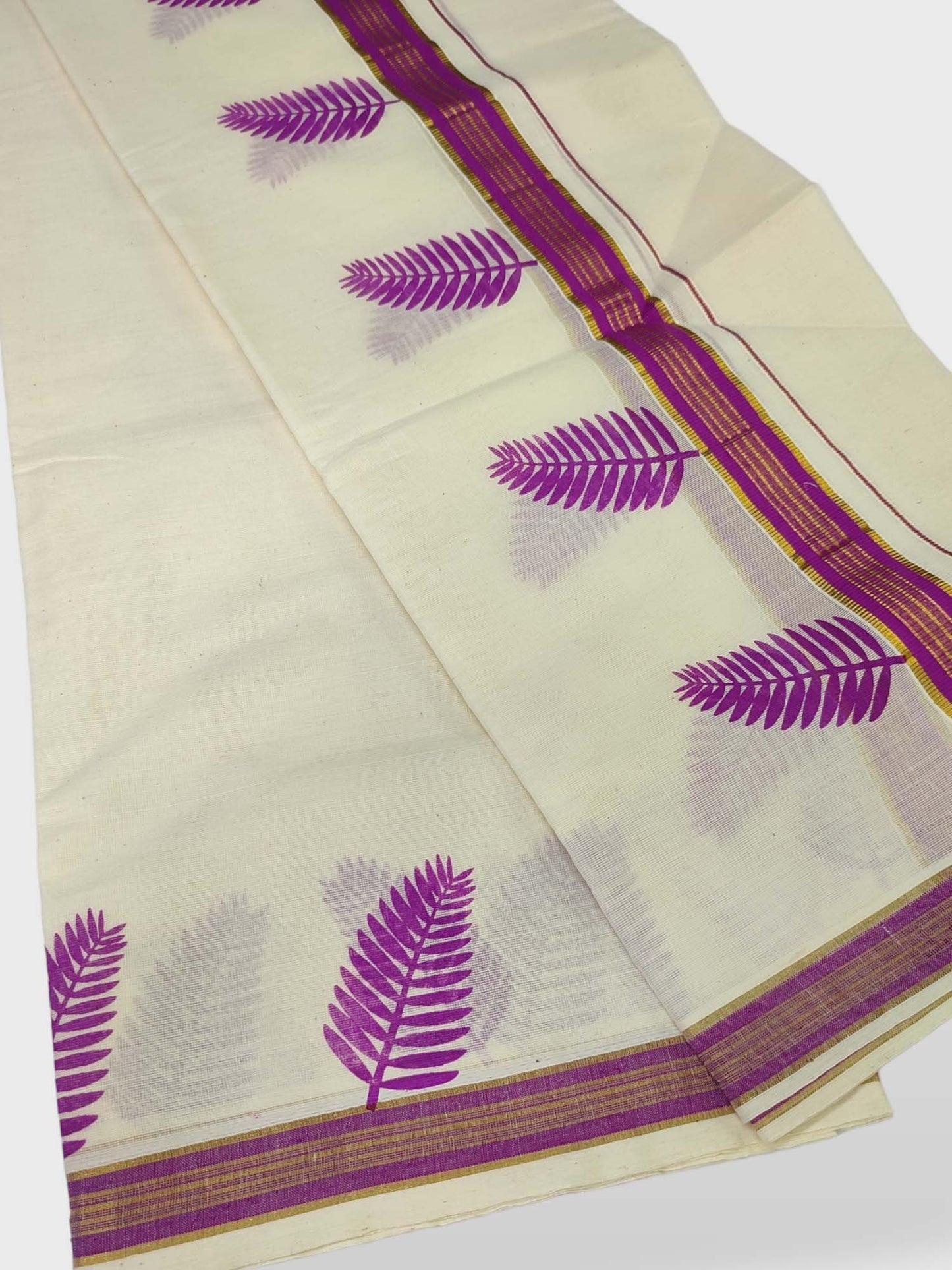 Kerala Single Printed Set Mundu Neriyathum