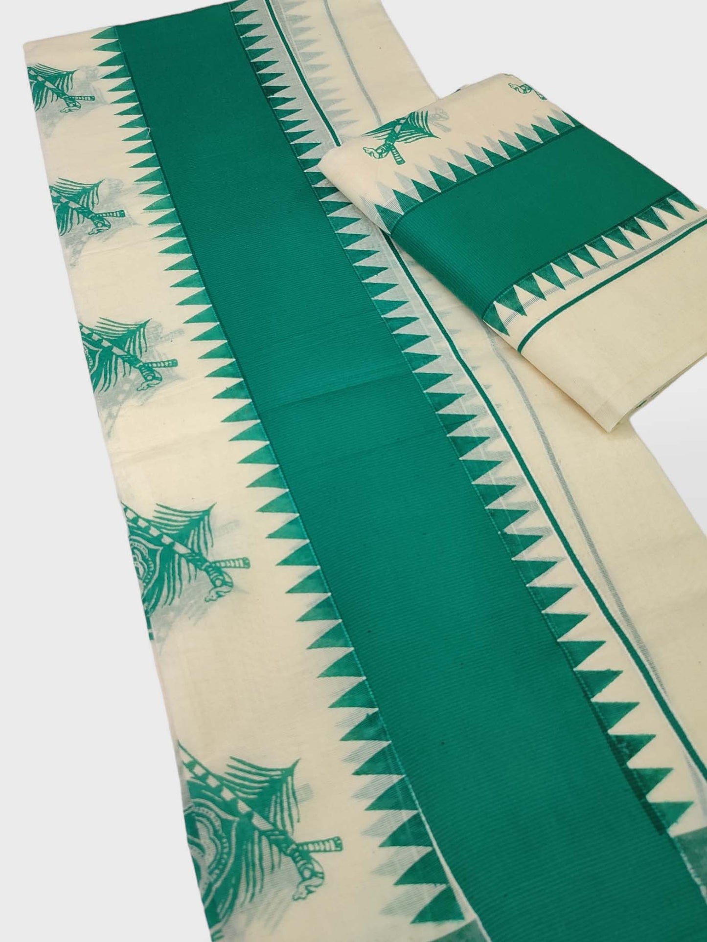 Kerala Single Printed Set Mundu Neriyathum