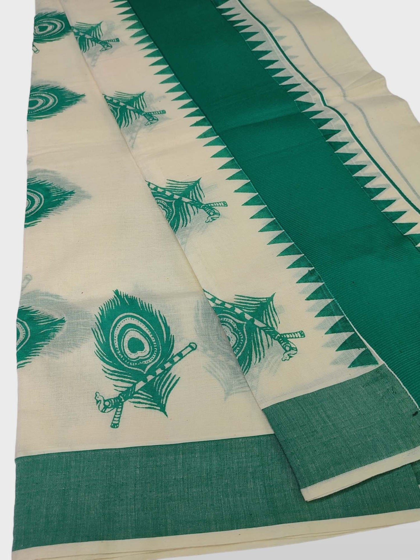 Kerala Single Printed Set Mundu Neriyathum