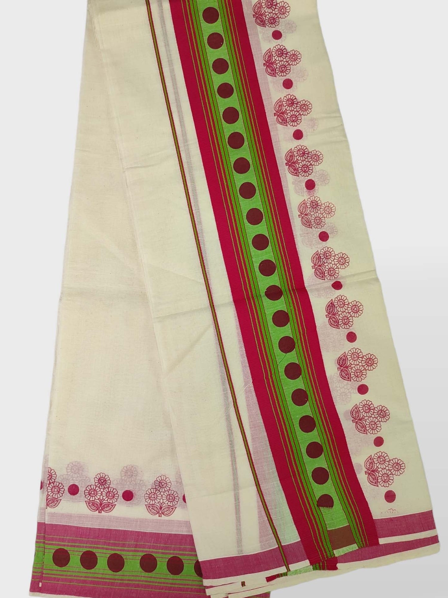 Kerala Single Printed Set Mundu Neriyathum