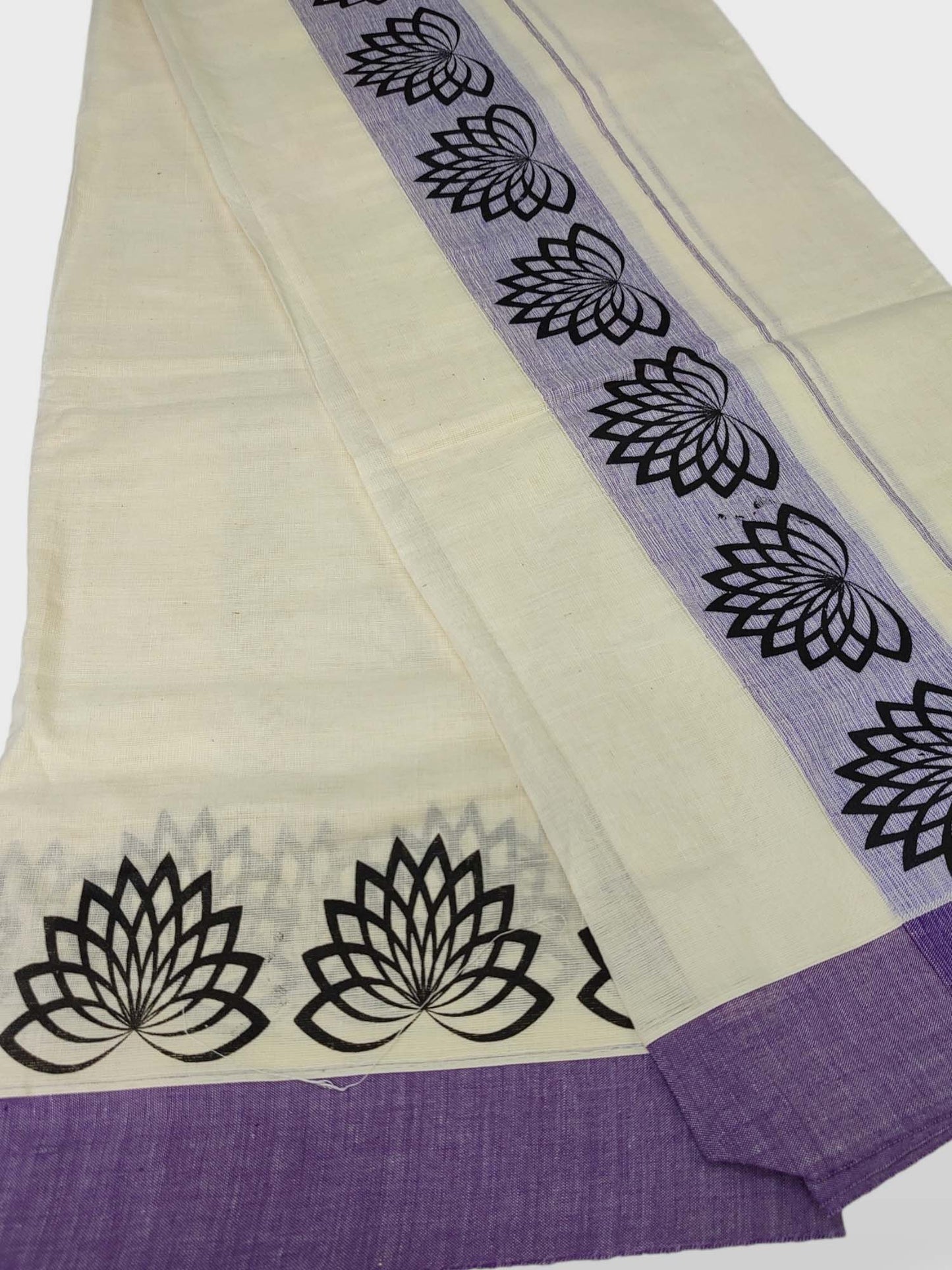 Kerala Single Printed Set Mundu Neriyathum