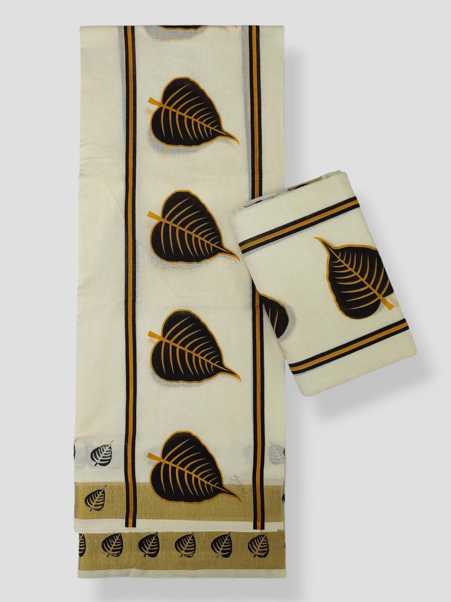 Kerala Single Printed Set Mundu Neriyathum