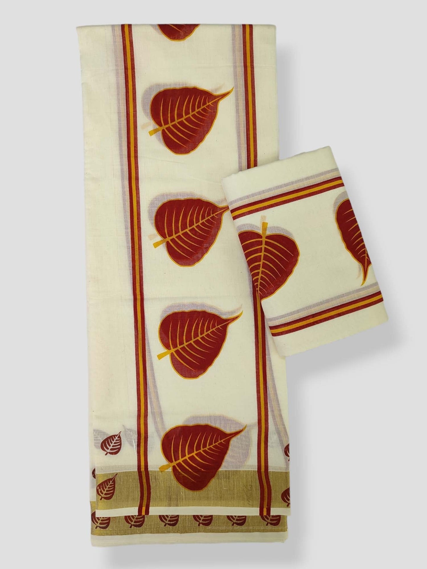 Kerala Single Printed Set Mundu Neriyathum