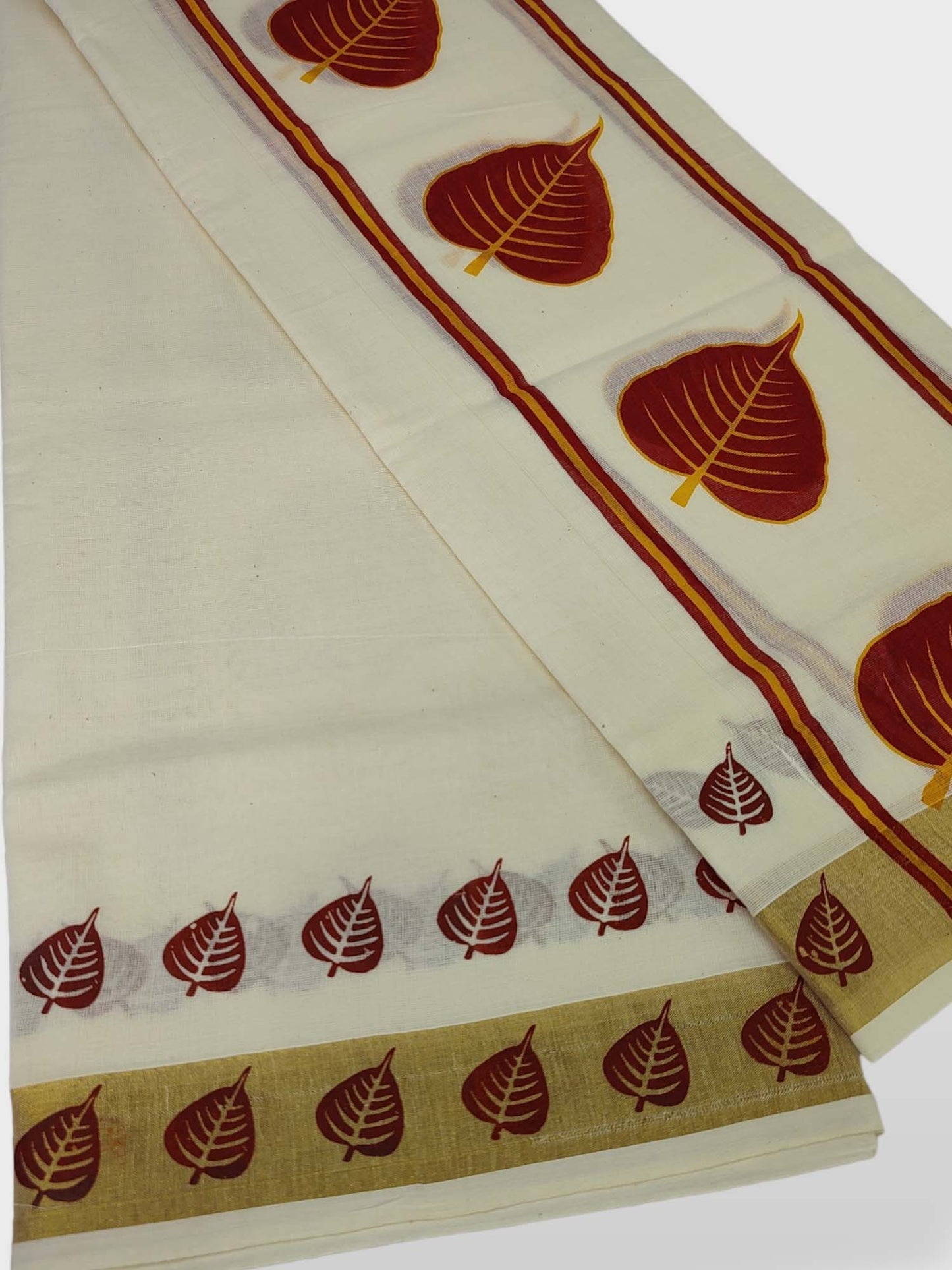 Kerala Single Printed Set Mundu Neriyathum