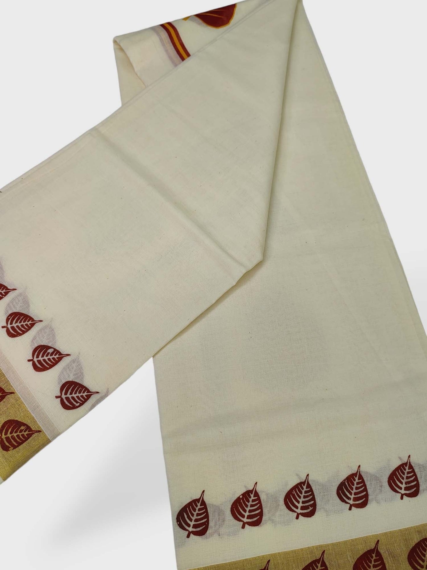 Kerala Single Printed Set Mundu Neriyathum