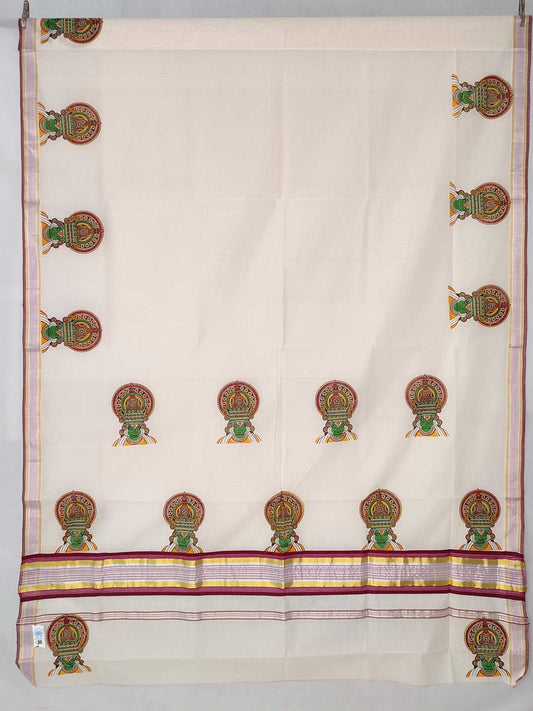 Balaramapuram Handloom Printed Saree for Women
