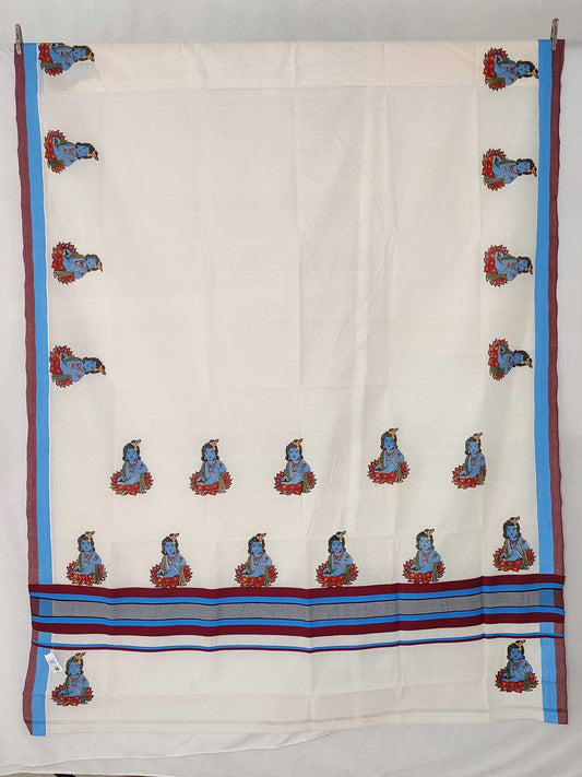 Balaramapuram Handloom Printed Saree for Women