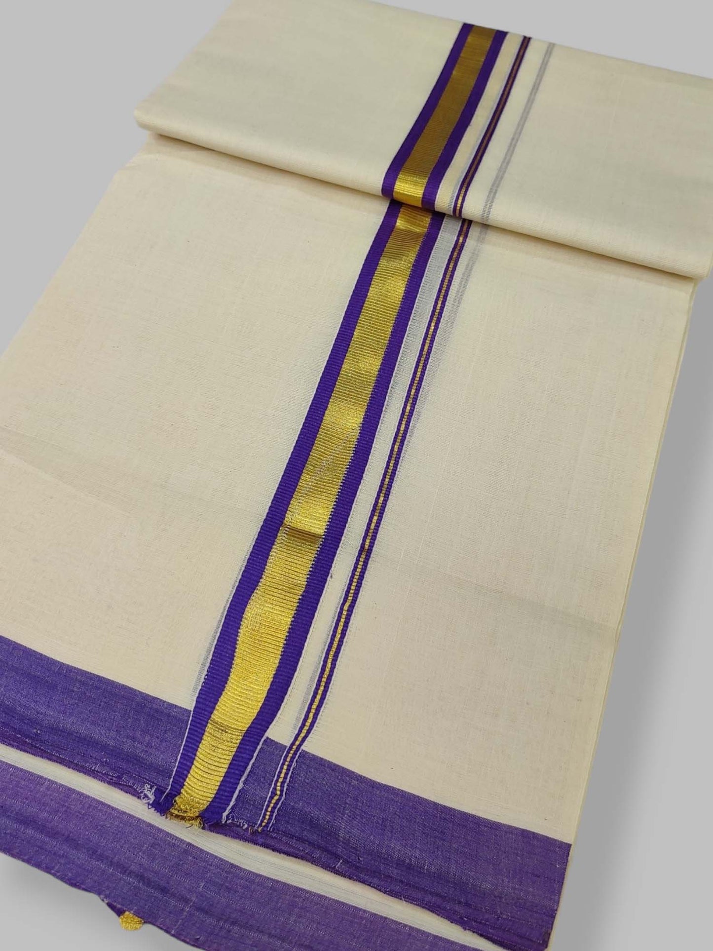 Kerala Balaramapuram Handloom Mundu/Dhoti Pure Cotton