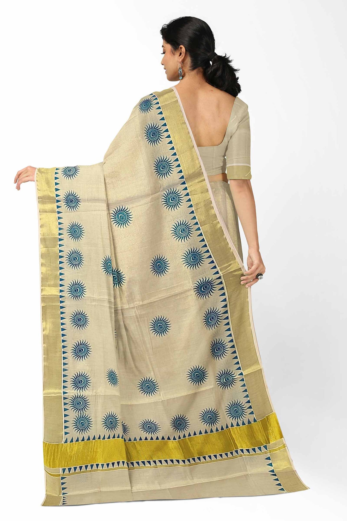 Kerala Tissue Printed Saree for Women