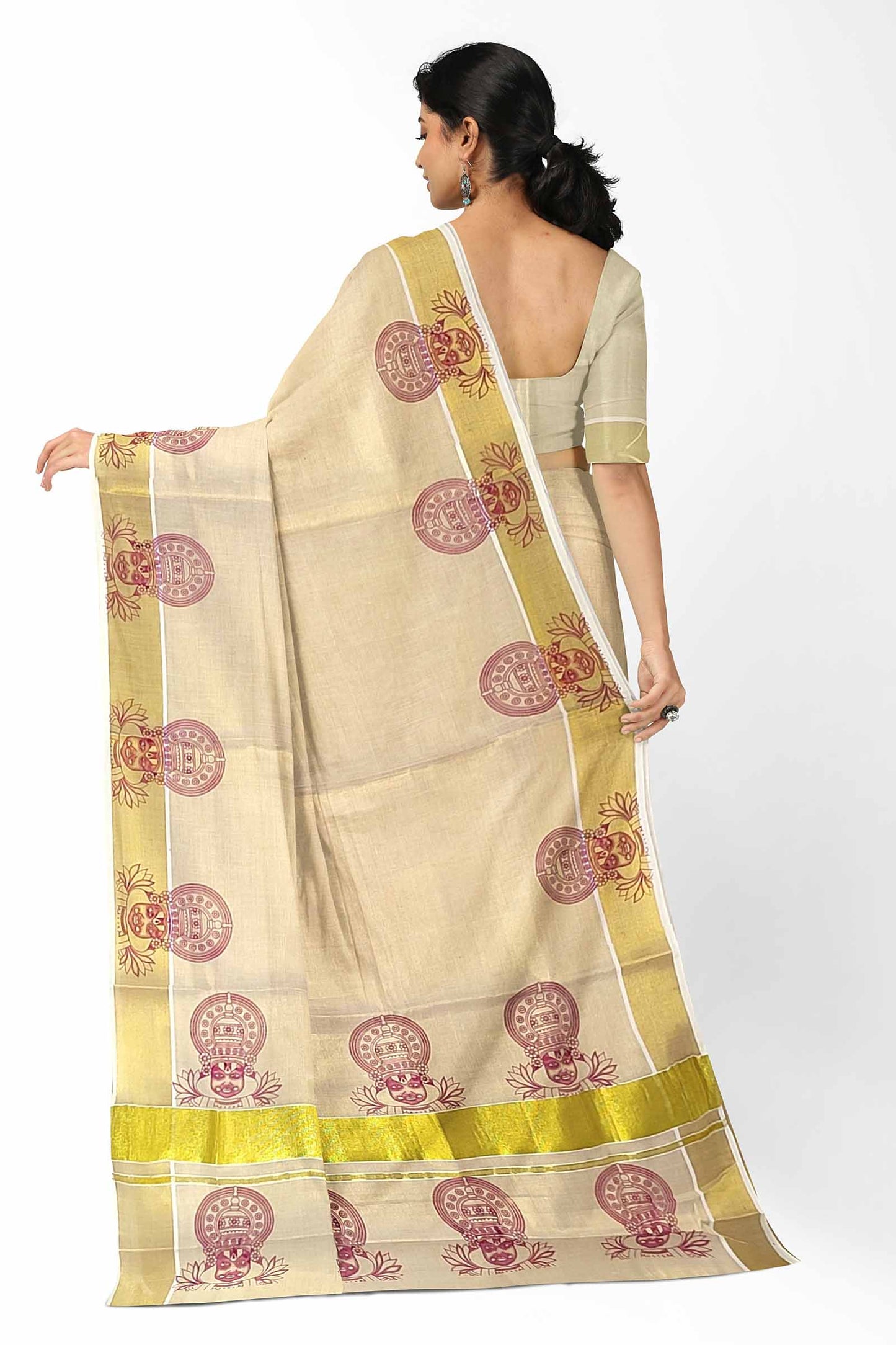 Kerala Tissue Printed Saree for Women